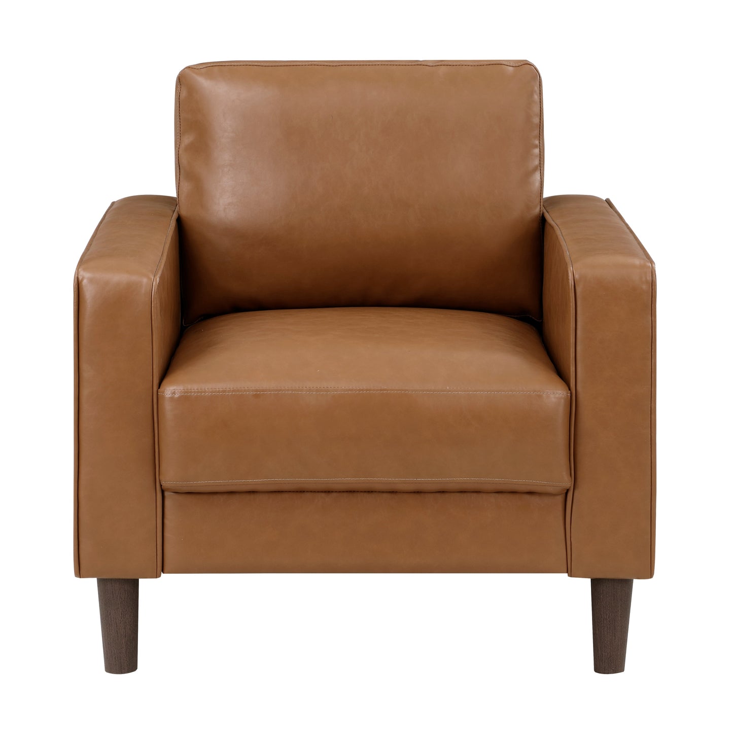 Malcolm Brown Faux Leather Chair - 9203BRW-1 - Luna Furniture - Dallas Store