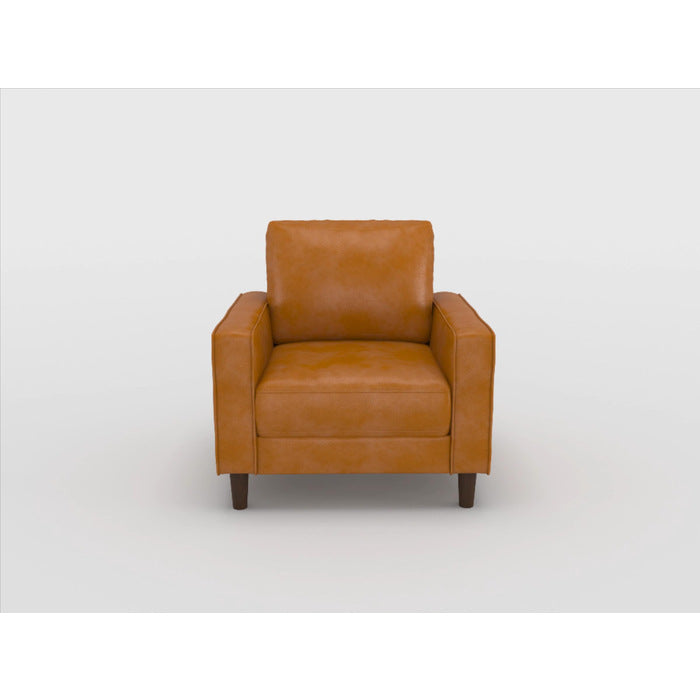 Malcolm Brown Faux Leather Chair - 9203BRW-1 - Luna Furniture - Dallas Store