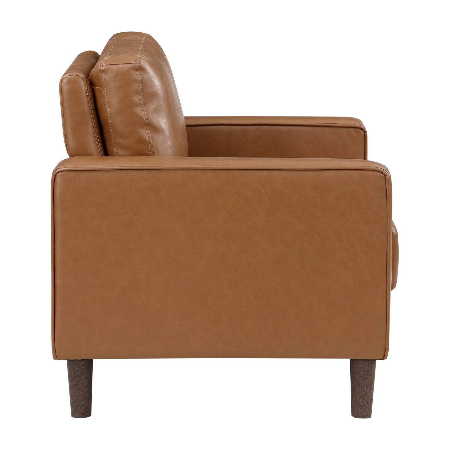 Malcolm Brown Faux Leather Chair - 9203BRW-1 - Luna Furniture - Dallas Store