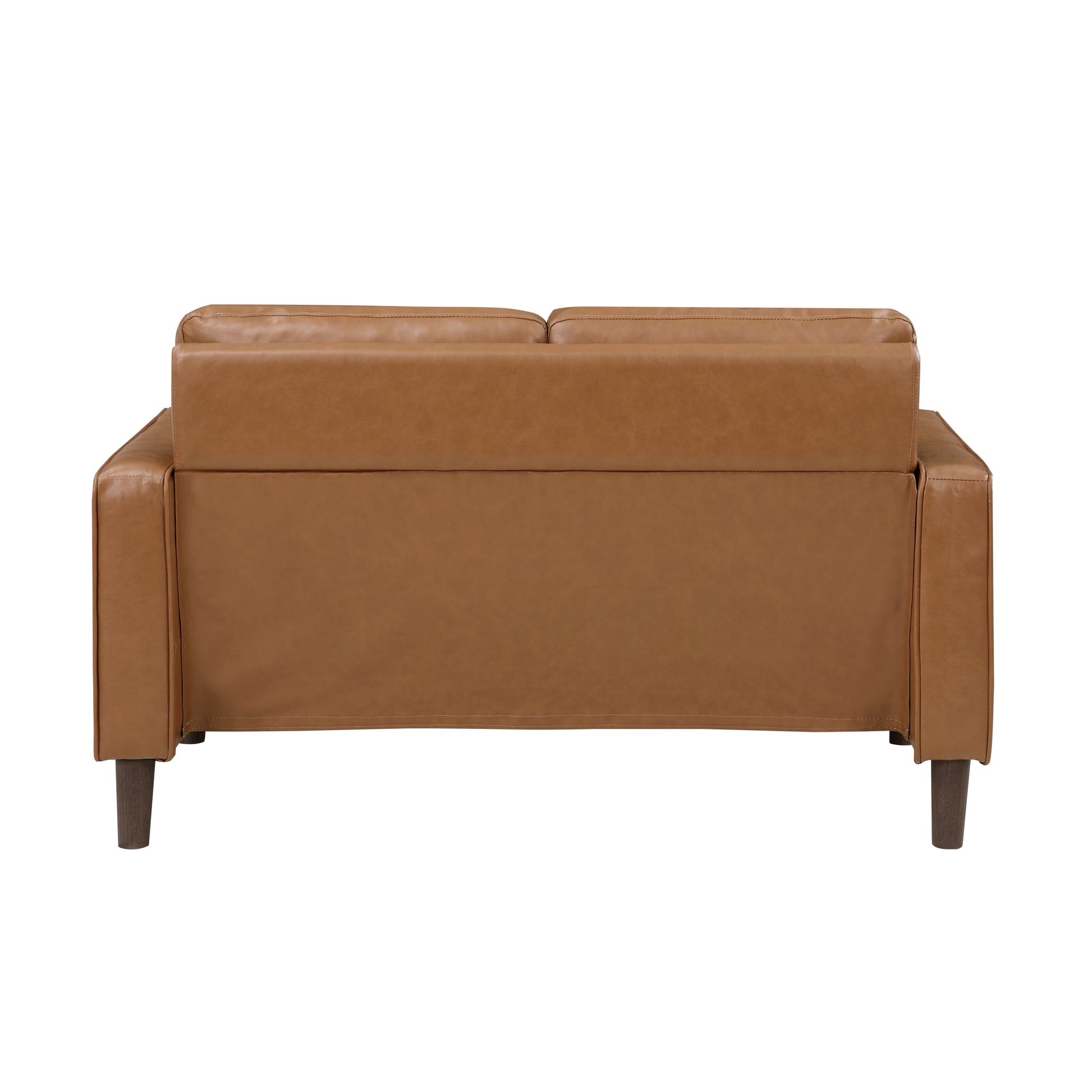 Malcolm Brown Faux Leather Loveseat - 9203BRW-2 - Luna Furniture - Dallas Store