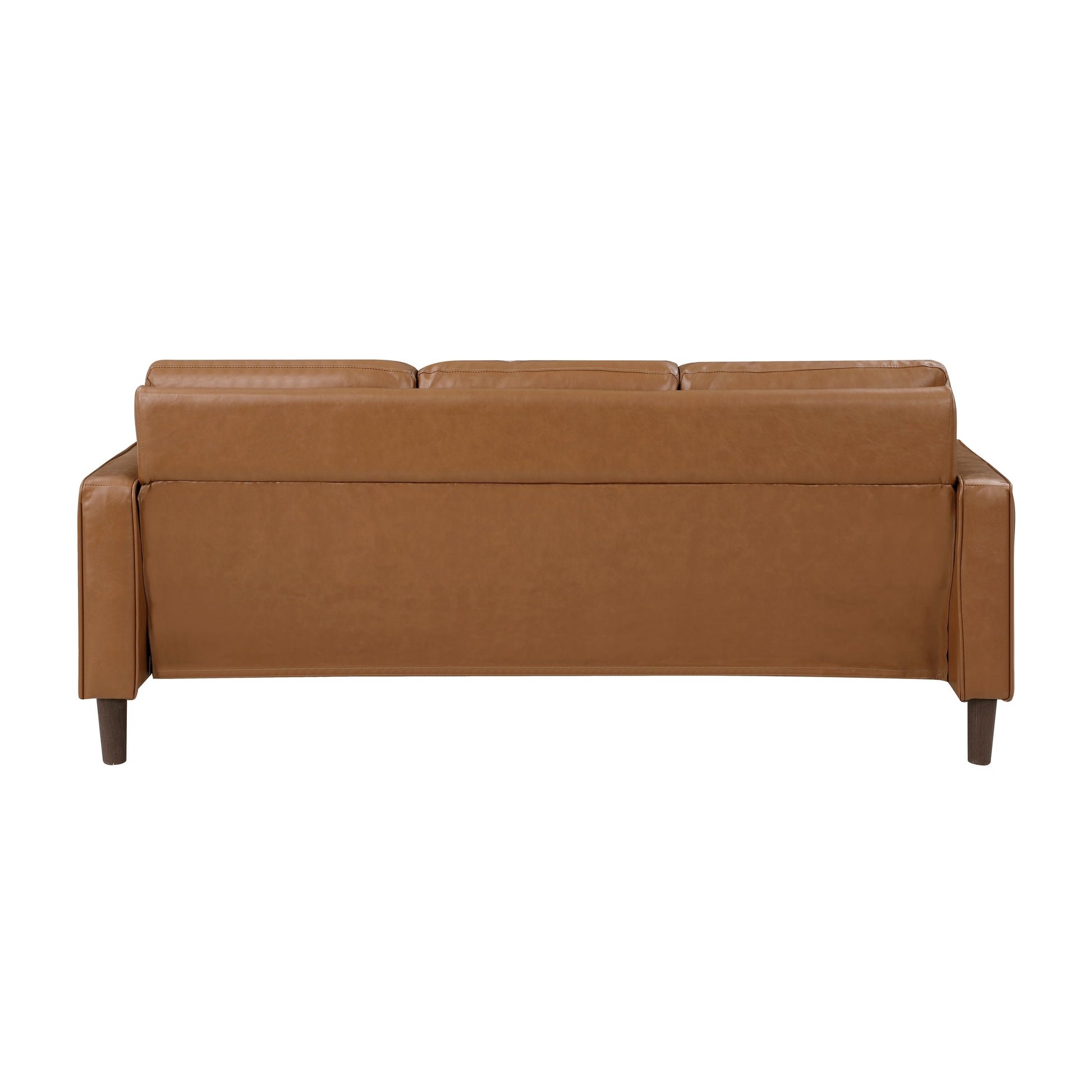 Malcolm Brown Faux Leather Sofa - 9203BRW-3 - Luna Furniture - Dallas Store