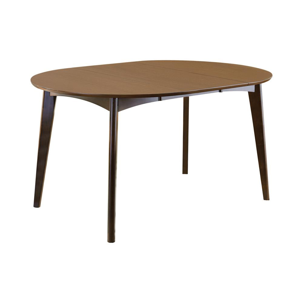 Malone Dark Walnut Oval Dining Table - 105361 - Luna Furniture - Dallas Store