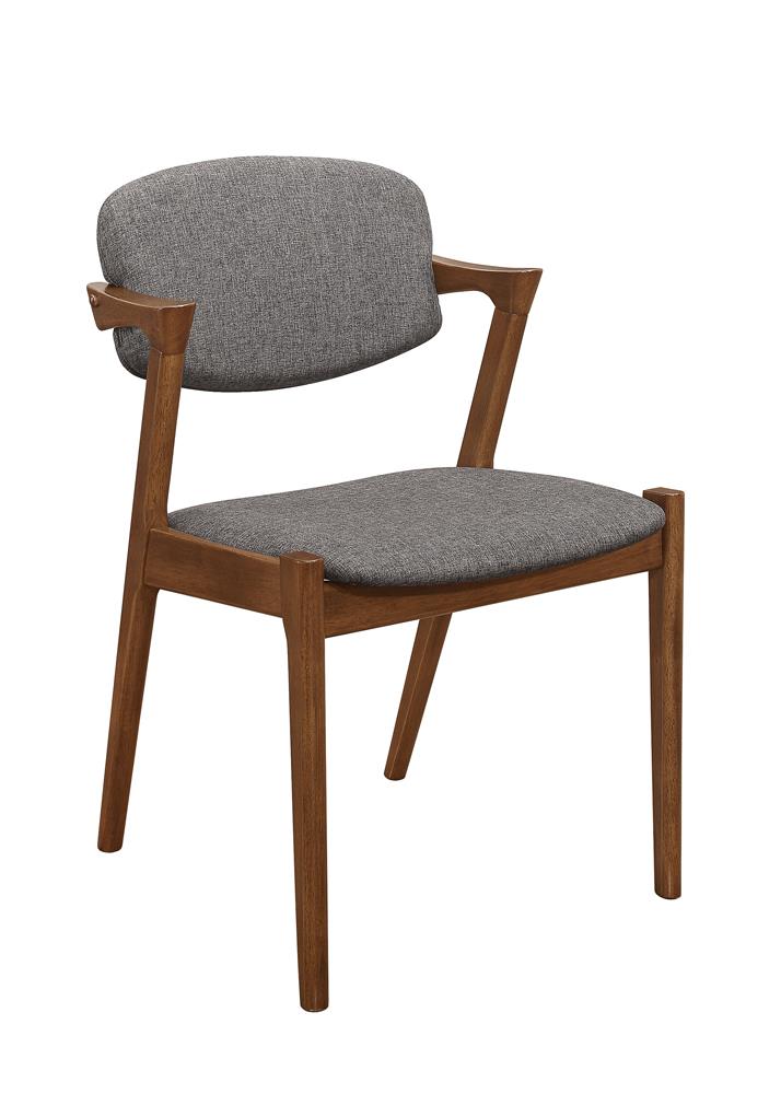 Malone Gray/Dark Walnut Dining Side Chairs, Set of 2 - 105352 - Luna Furniture - Dallas Store