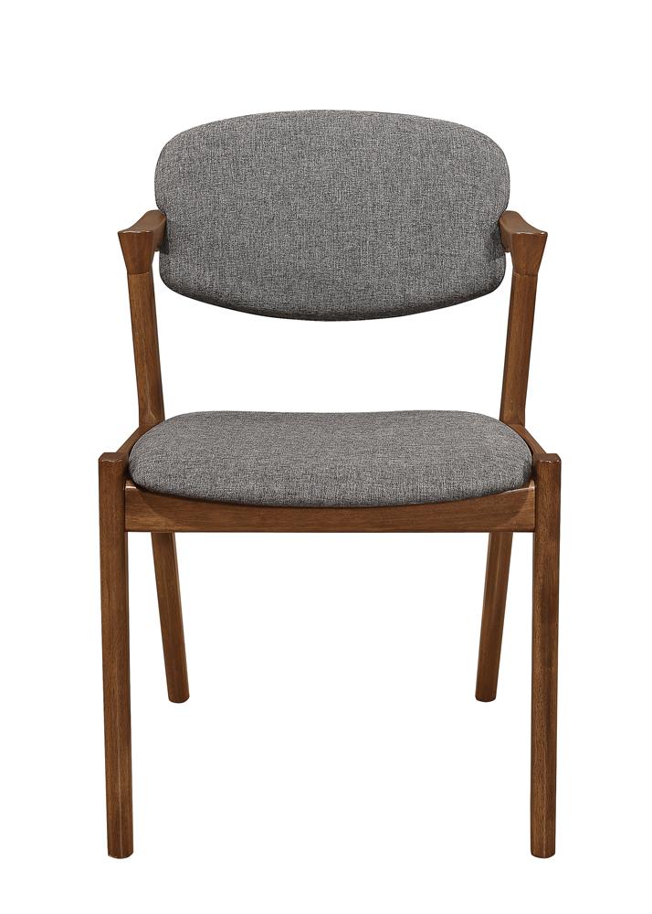 Malone Gray/Dark Walnut Dining Side Chairs, Set of 2 - 105352 - Luna Furniture - Dallas Store