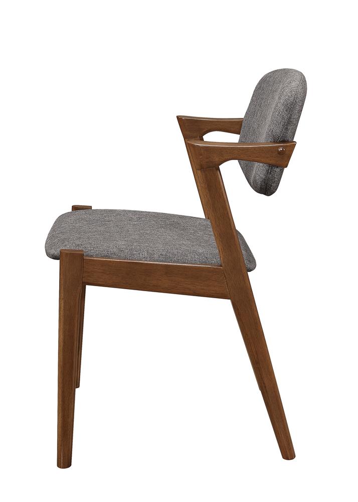 Malone Gray/Dark Walnut Dining Side Chairs, Set of 2 - 105352 - Luna Furniture - Dallas Store