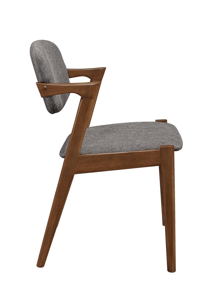 Malone Gray/Dark Walnut Dining Side Chairs, Set of 2 - 105352 - Luna Furniture - Dallas Store