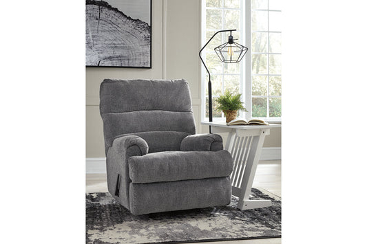 Man Fort Graphite Recliner - 4660525 - Luna Furniture - Dallas Store