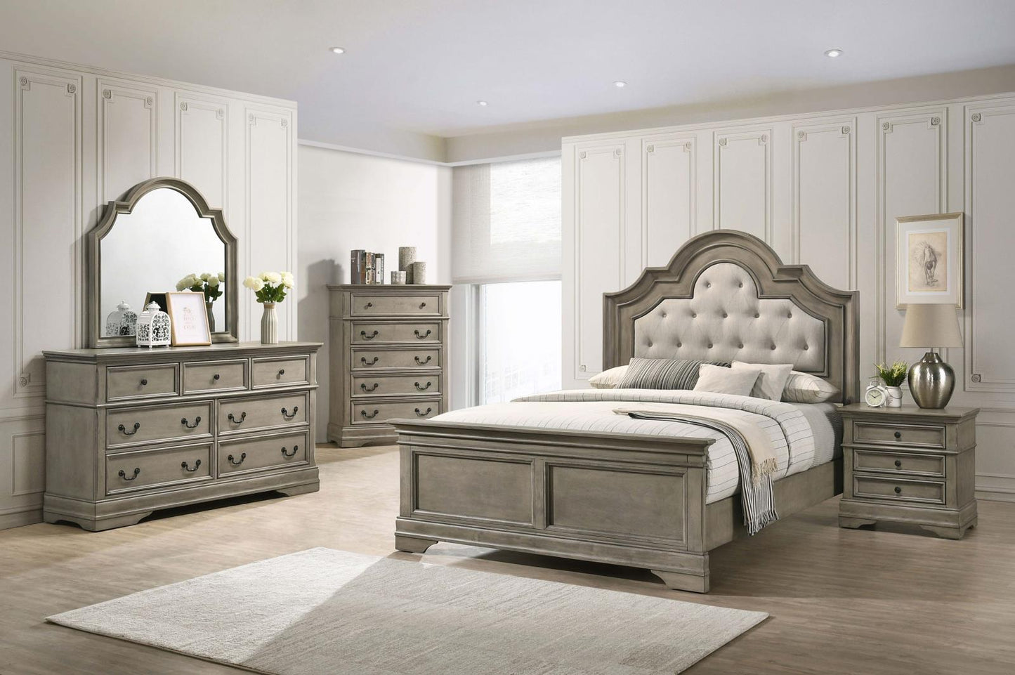 Manchester Wheat Mirror - 222894 - Luna Furniture - Dallas Store