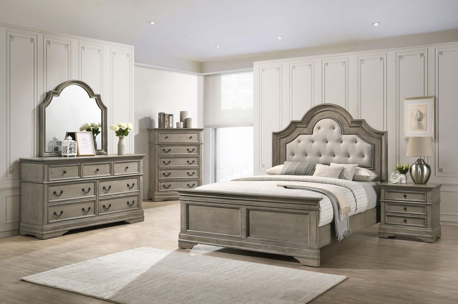 Manchester Wheat Mirror - 222894 - Luna Furniture - Dallas Store