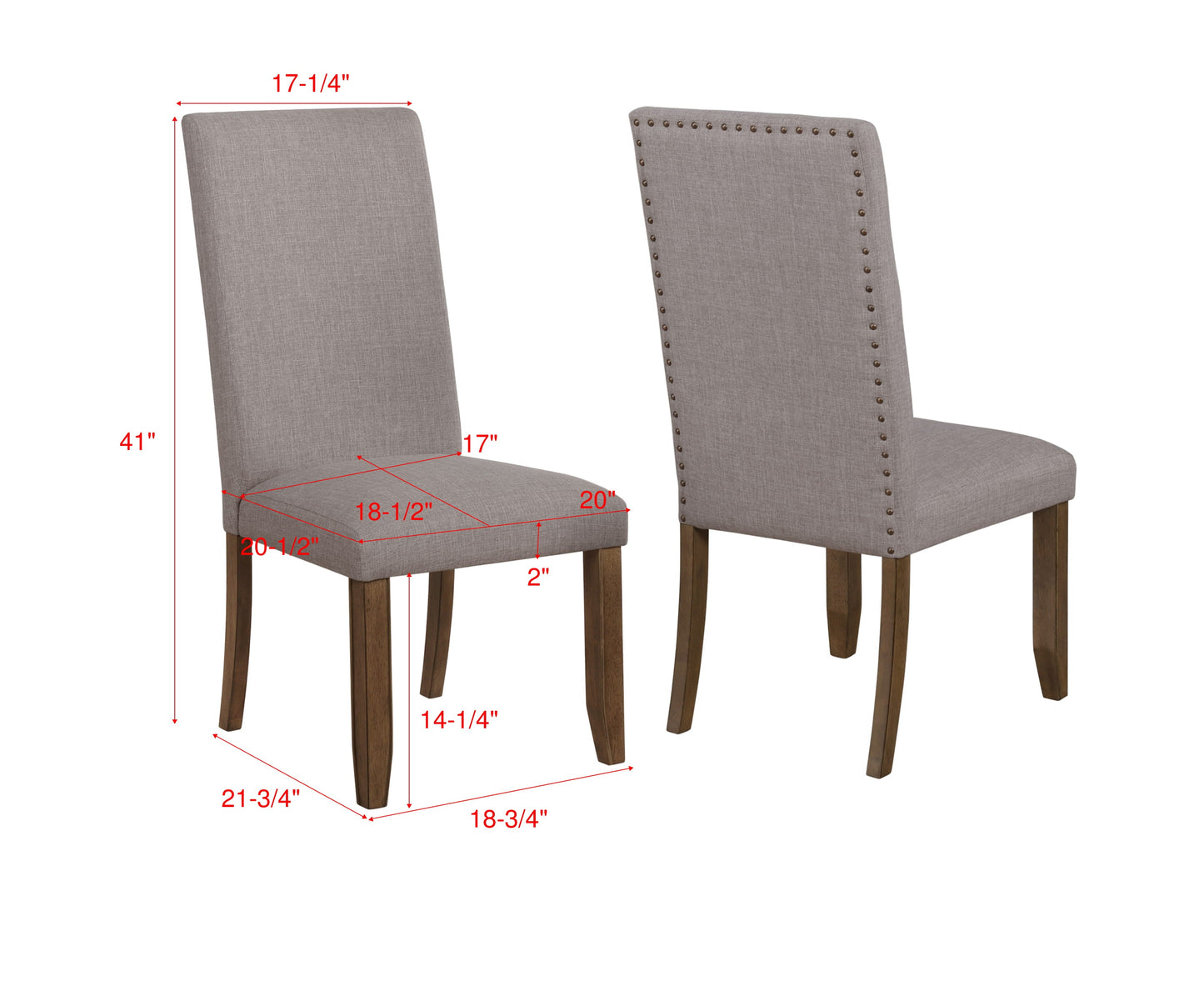 Manning Brown Side Chair, Set of 2 - 2231S-NH - Luna Furniture - Dallas Store