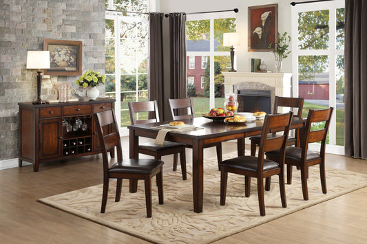 Mantello Cherry Extendable Dining Set - SET | 5547-78 | 5547S(4) - Luna Furniture - Dallas Store