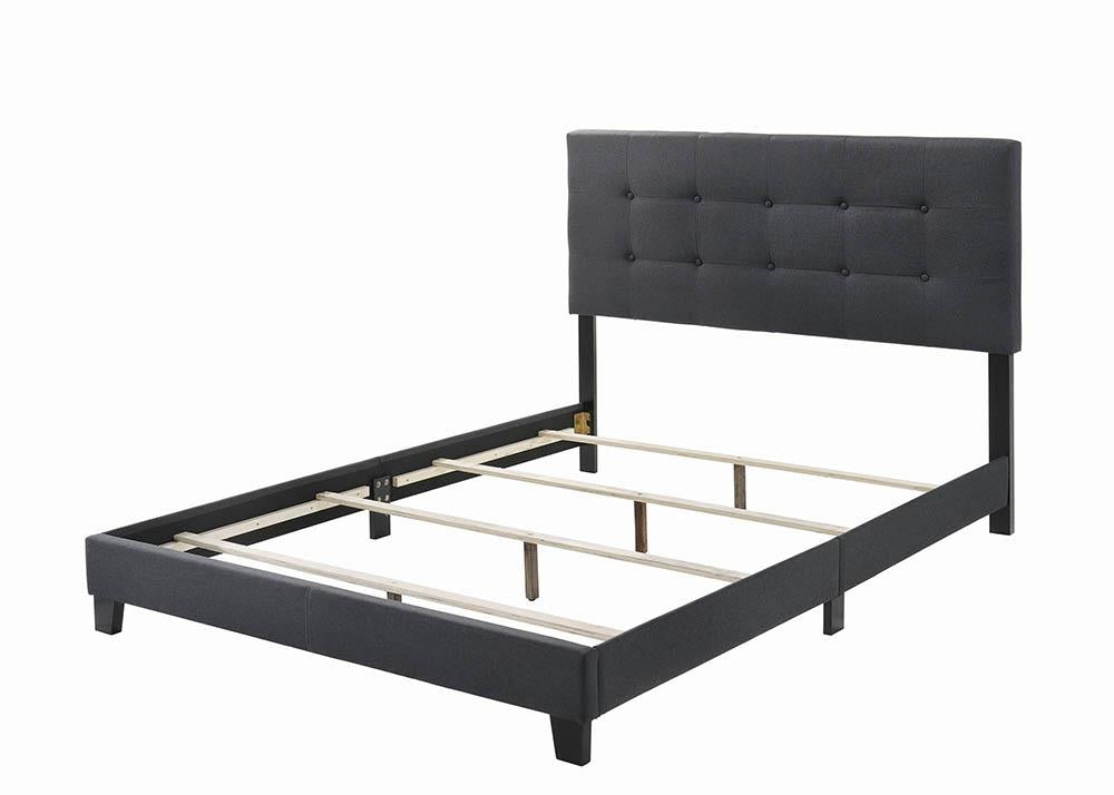 Mapes Tufted Upholstered Eastern King Bed Charcoal - 305746KE - Luna Furniture - Dallas Store