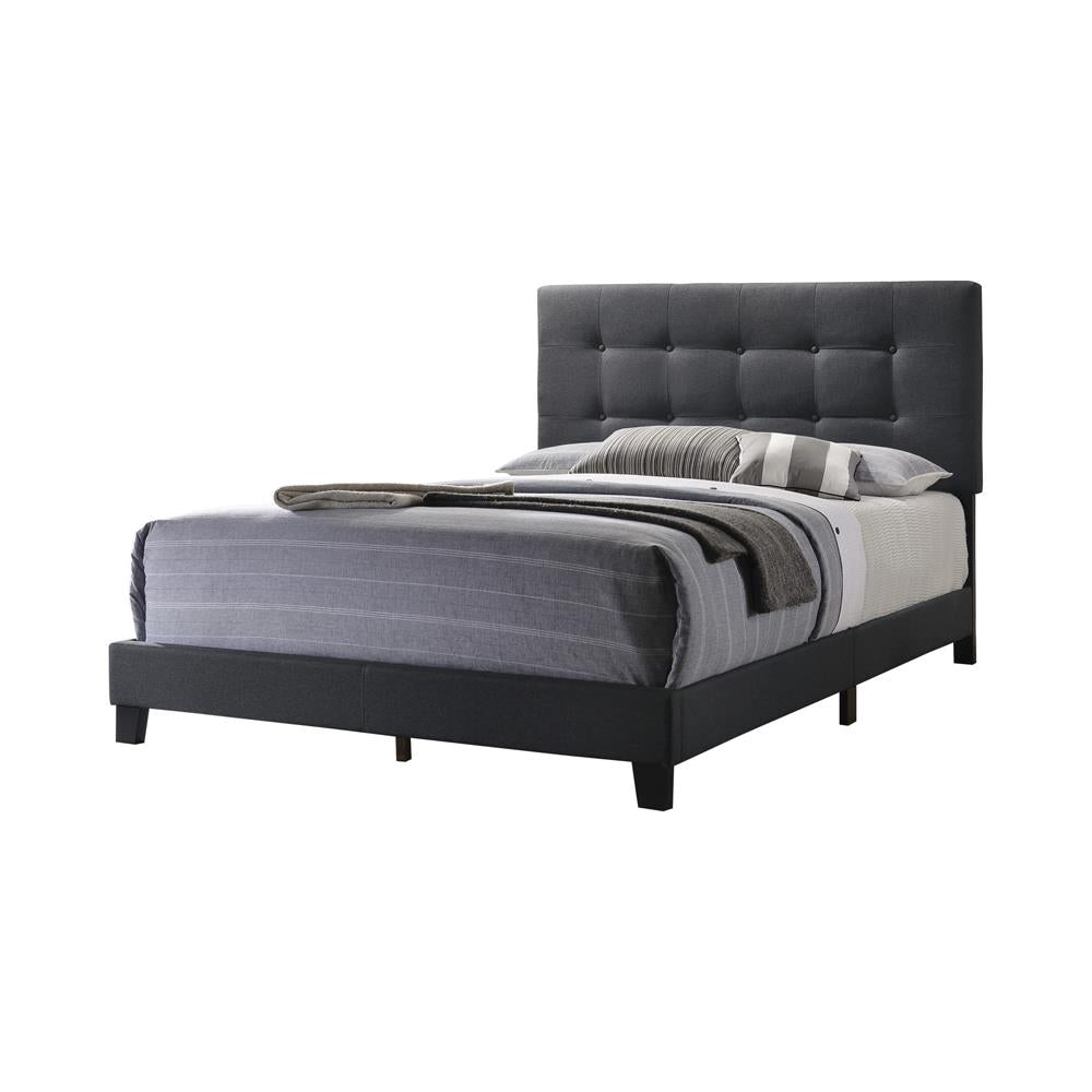 Mapes Tufted Upholstered Eastern King Bed Charcoal - 305746KE - Luna Furniture - Dallas Store