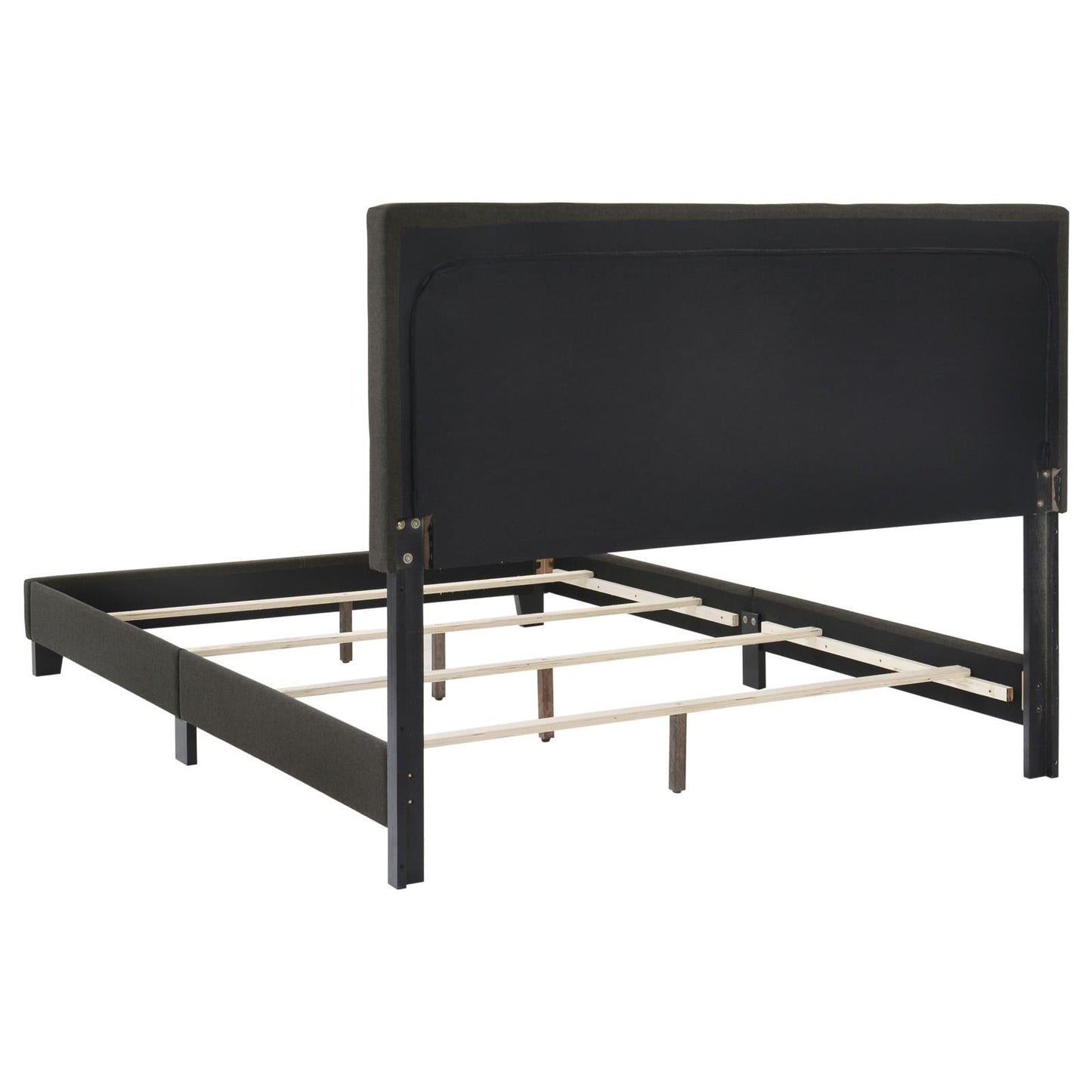 Mapes Upholstered Tufted Full Bed Charcoal - 305746F - Luna Furniture - Dallas Store