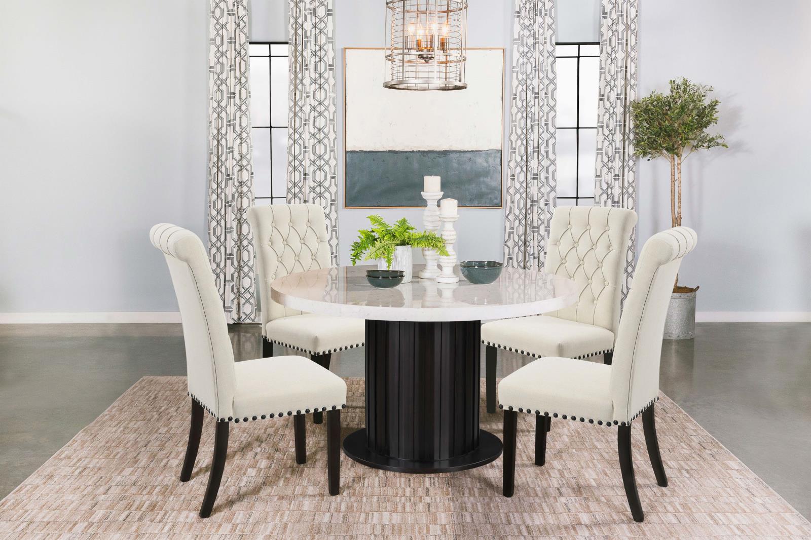 Mapleton Beige Tufted Back Upholstered Side Chairs, Set of 2 - 190162 - Luna Furniture - Dallas Store