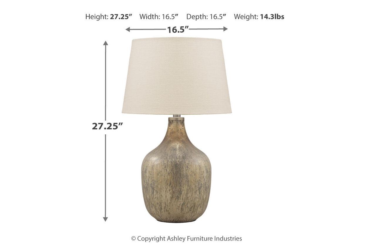 Mari Gray/Gold Finish Table Lamp - L430664 - Luna Furniture - Dallas Store