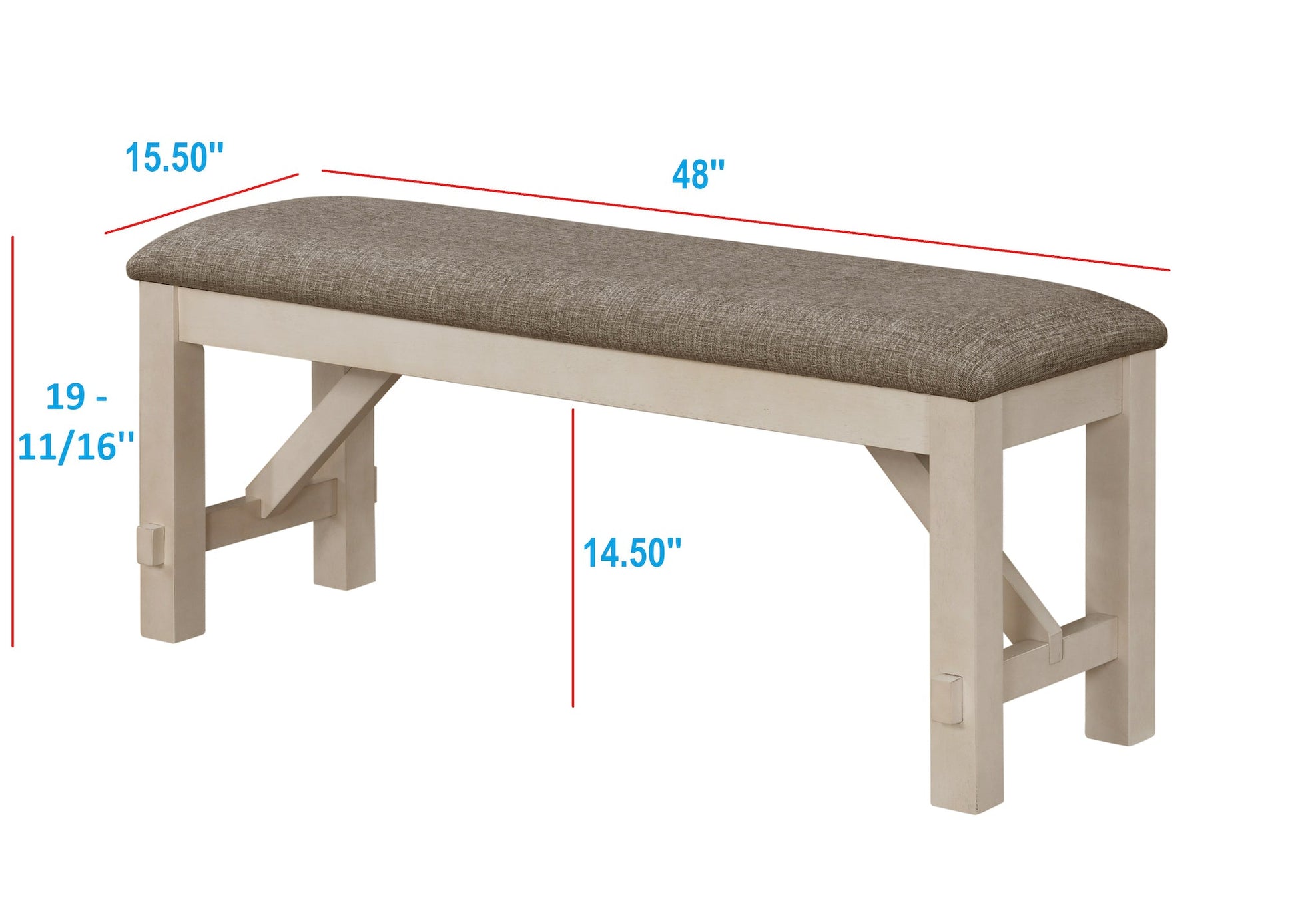 Maribelle Chalk/Gray Extendable Dining Set - SET | 2158CG-T-LEG | 2158CG-T-TOP | 2158CG-S(3) - Luna Furniture - Dallas Store