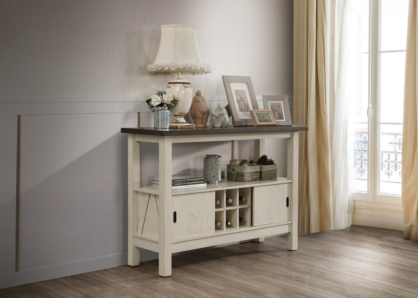 Maribelle Chalk/Gray Server - 2158CG-SERVER - Luna Furniture - Dallas Store