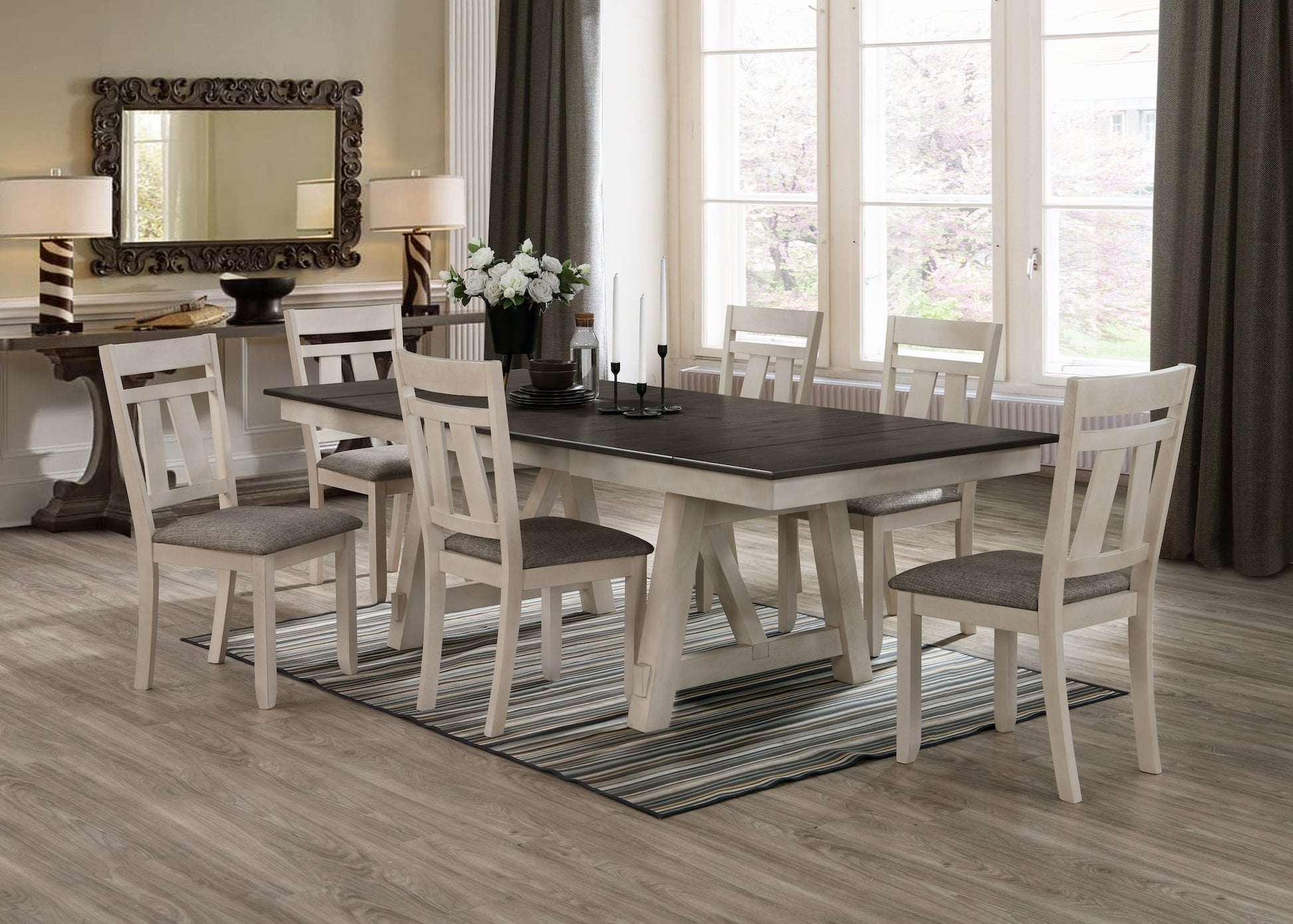 Maribelle Chalk/Gray Server - 2158CG-SERVER - Luna Furniture - Dallas Store