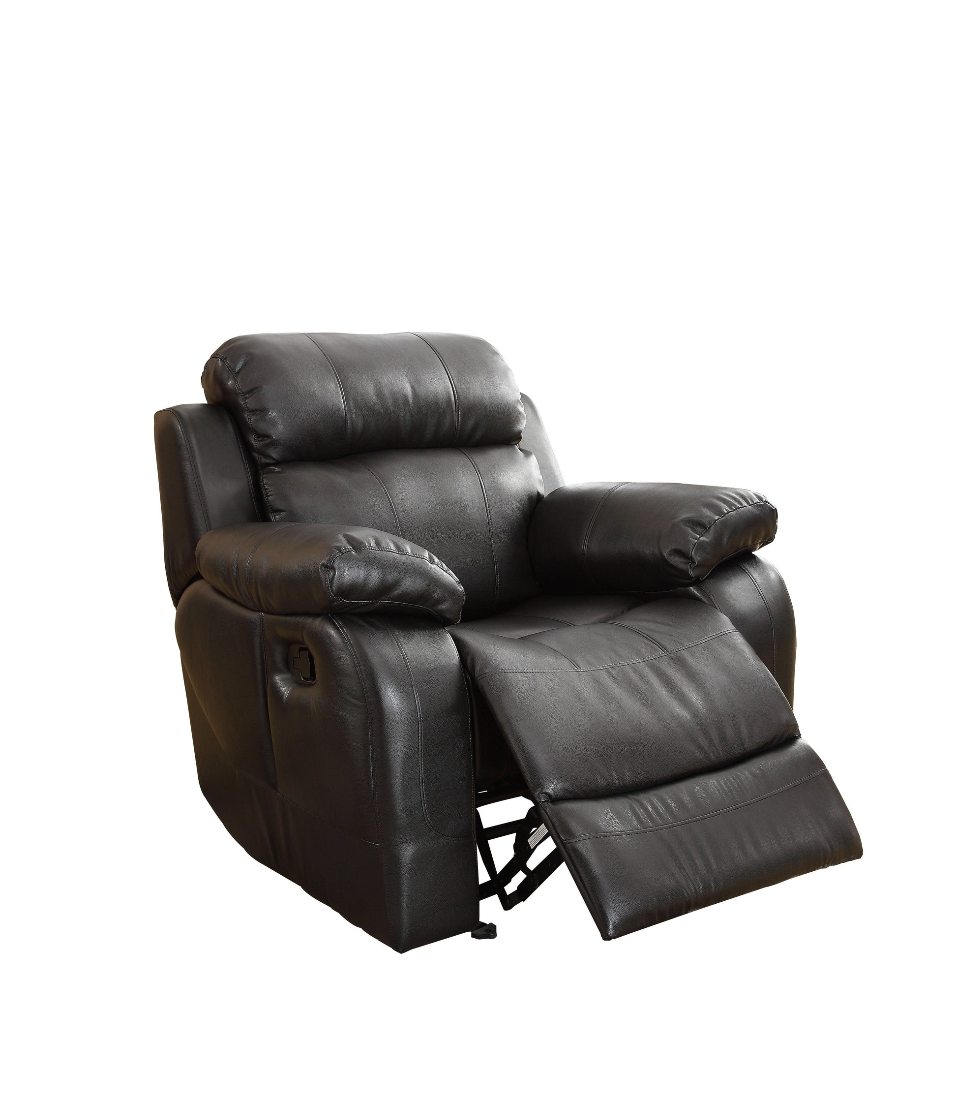 Marille Black Bonded Leather Reclining Chair - 9724BLK-1 - Luna Furniture - Dallas Store
