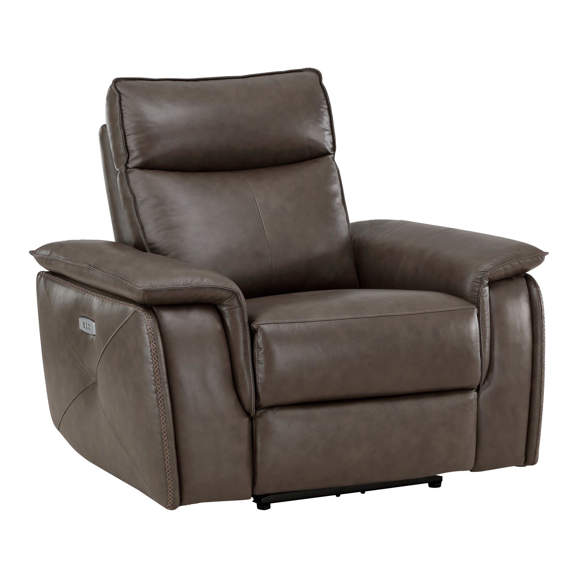 Maroni Dark Brown Leather Power Reclining Chair - 8259RFDB-1PWH - Luna Furniture - Dallas Store