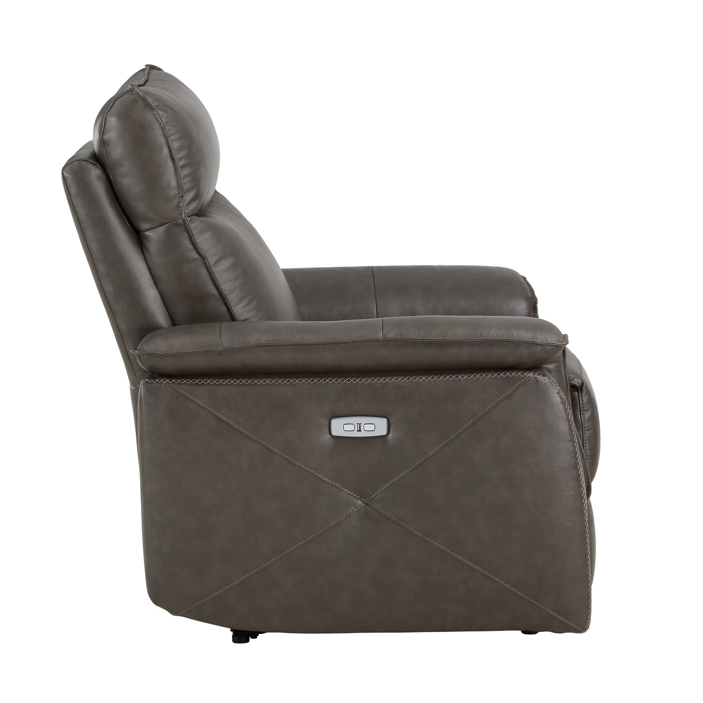 Maroni Dark Brown Leather Power Reclining Chair - 8259RFDB-1PWH - Luna Furniture - Dallas Store