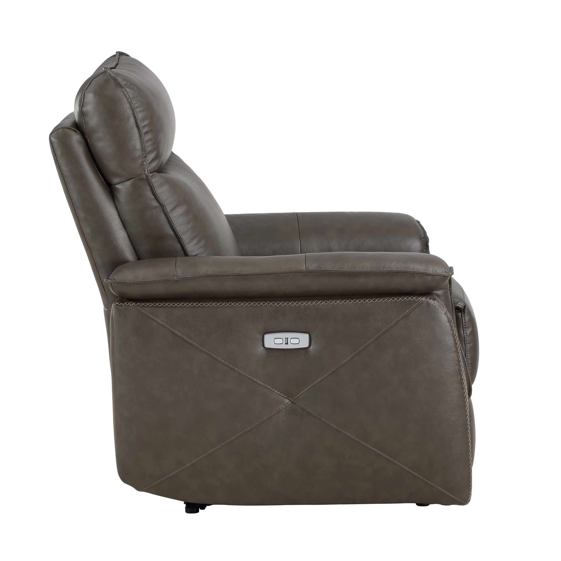 Maroni Dark Brown Leather Power Reclining Chair - 8259RFDB-1PWH - Luna Furniture - Dallas Store
