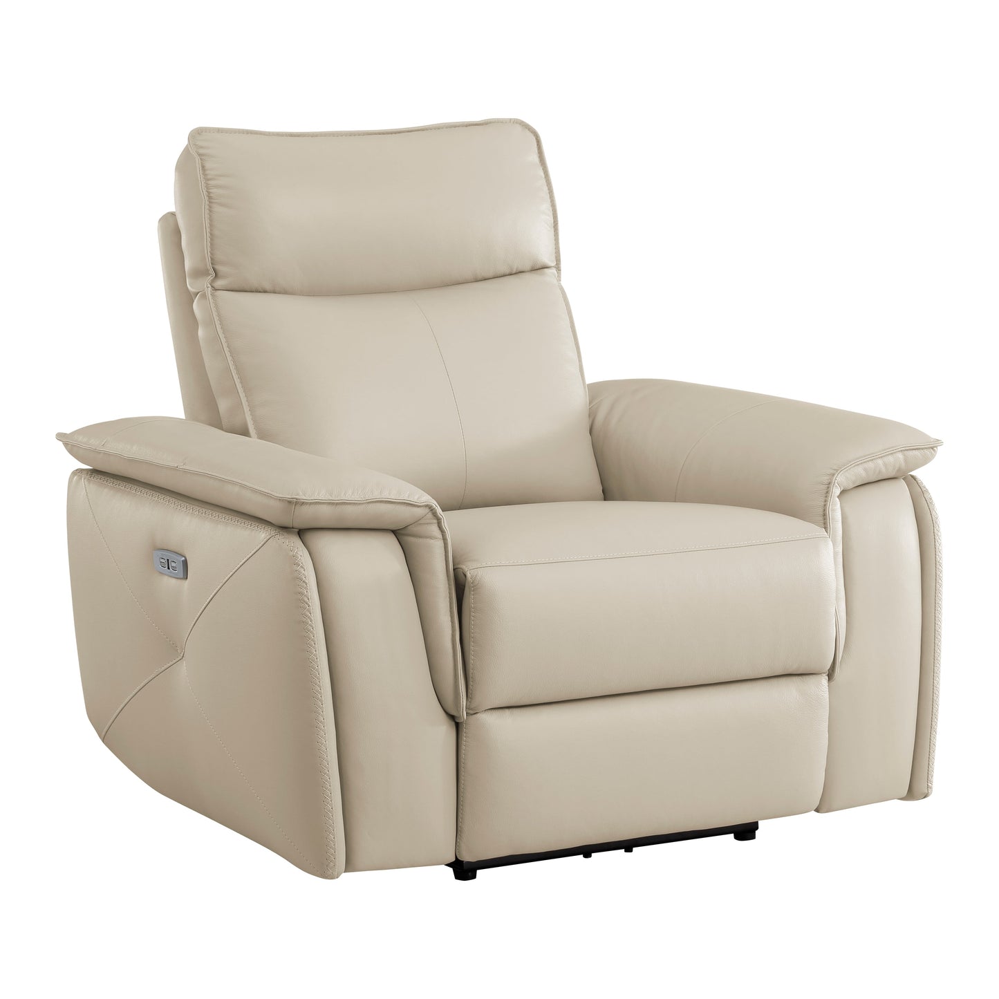 Maroni Taupe Leather Power Reclining Chair - 8259RFTP-1PWH - Luna Furniture - Dallas Store