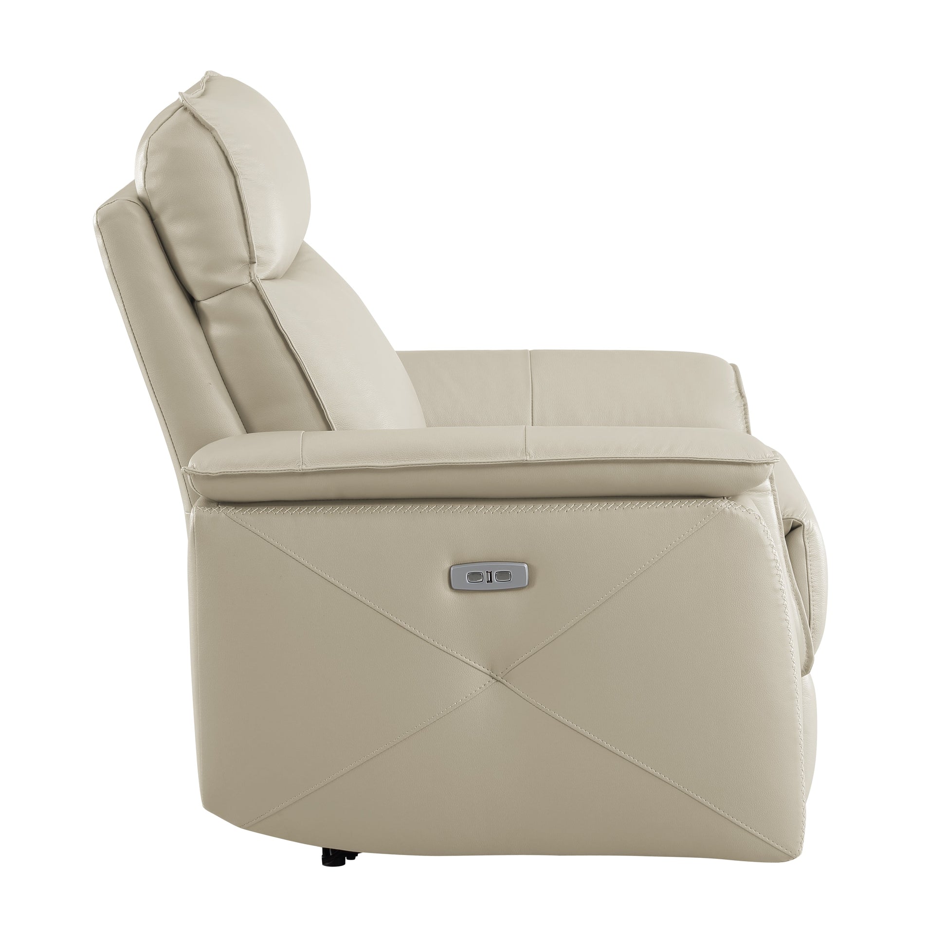Maroni Taupe Leather Power Reclining Chair - 8259RFTP-1PWH - Luna Furniture - Dallas Store