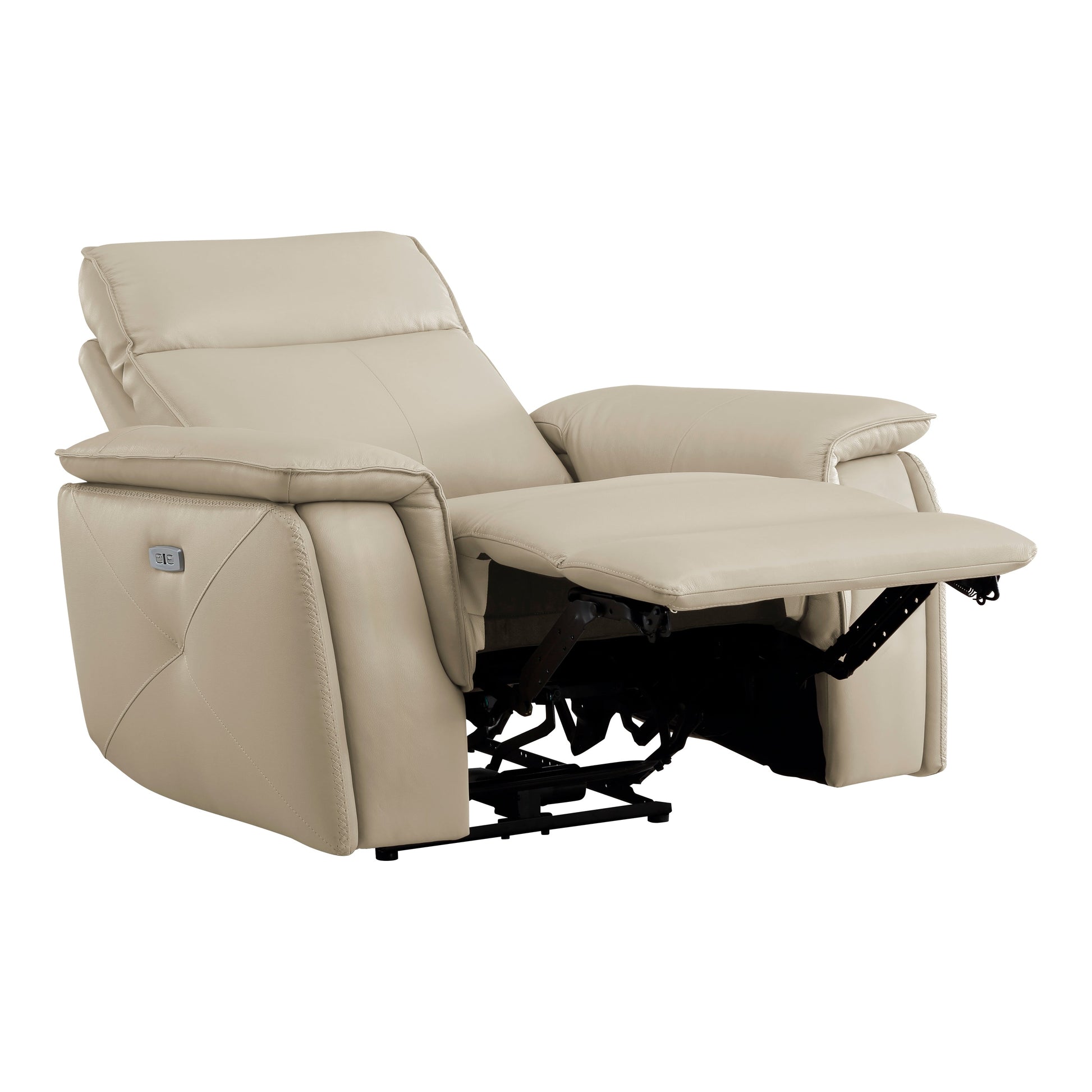 Maroni Taupe Leather Power Reclining Chair - 8259RFTP-1PWH - Luna Furniture - Dallas Store