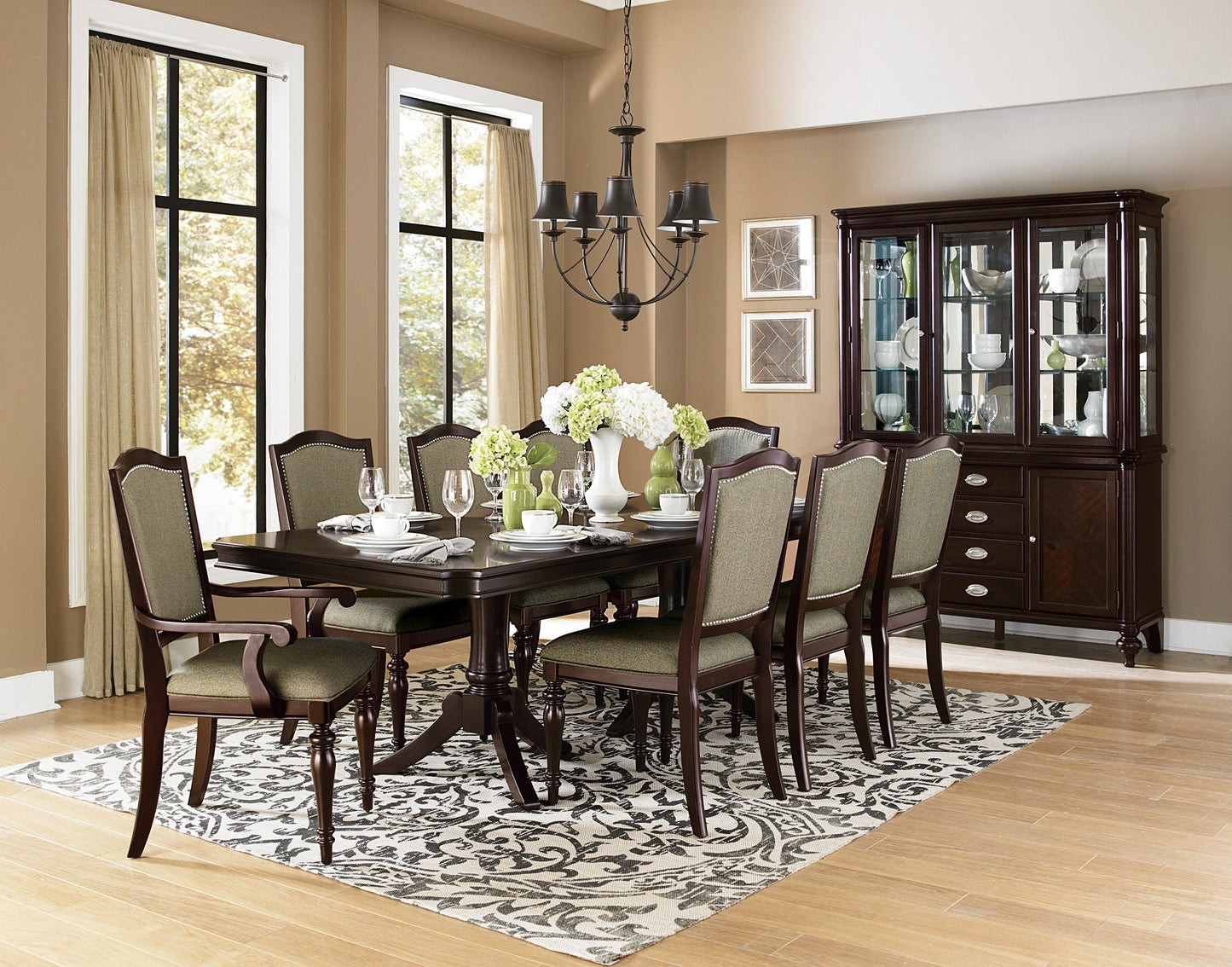 Marston Dark Cherry Buffet - 2615DC-55 - Luna Furniture - Dallas Store