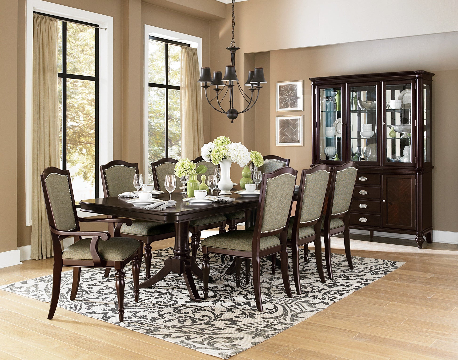 Marston Dark Cherry Buffet - 2615DC-55 - Luna Furniture - Dallas Store