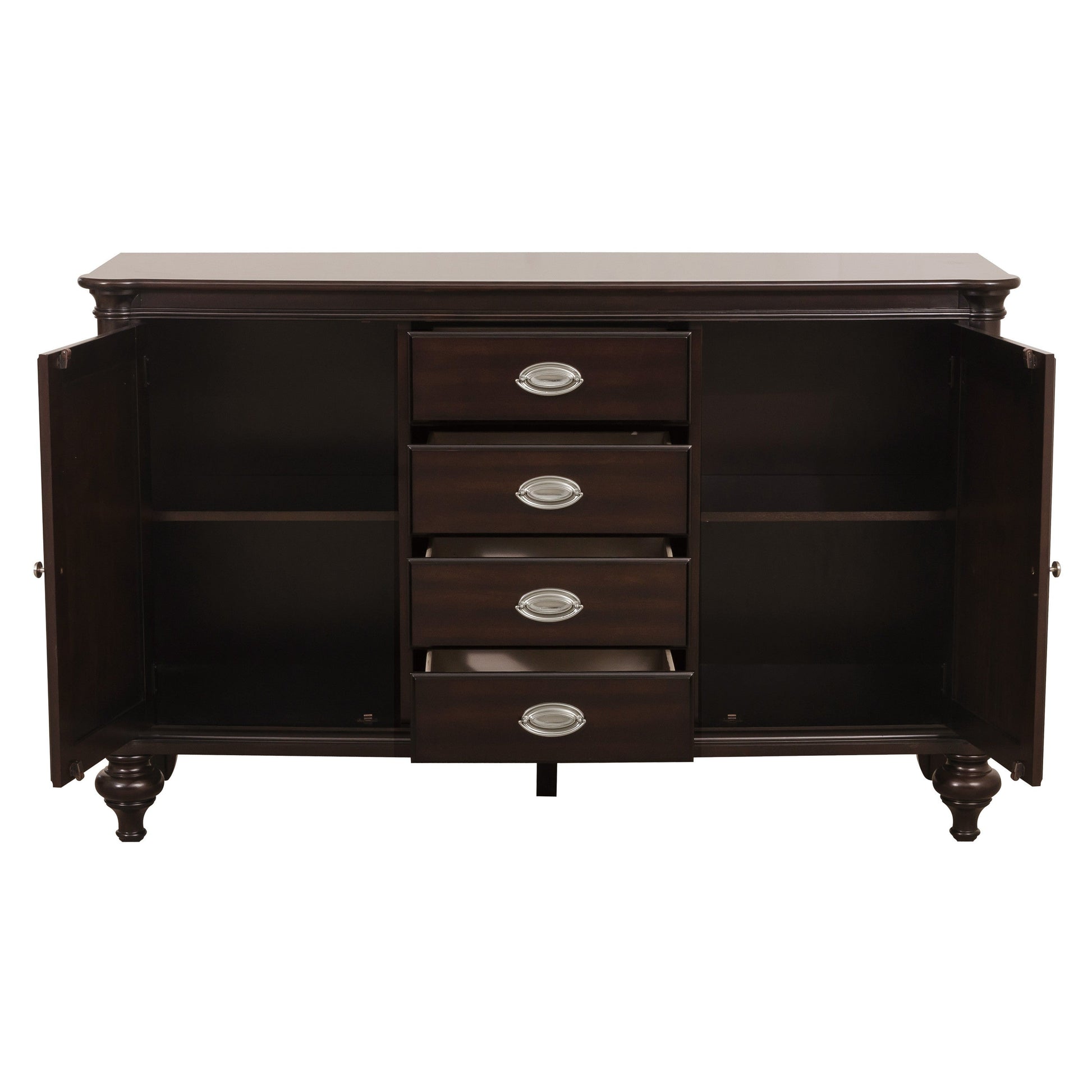 Marston Dark Cherry Buffet - 2615DC-55 - Luna Furniture - Dallas Store