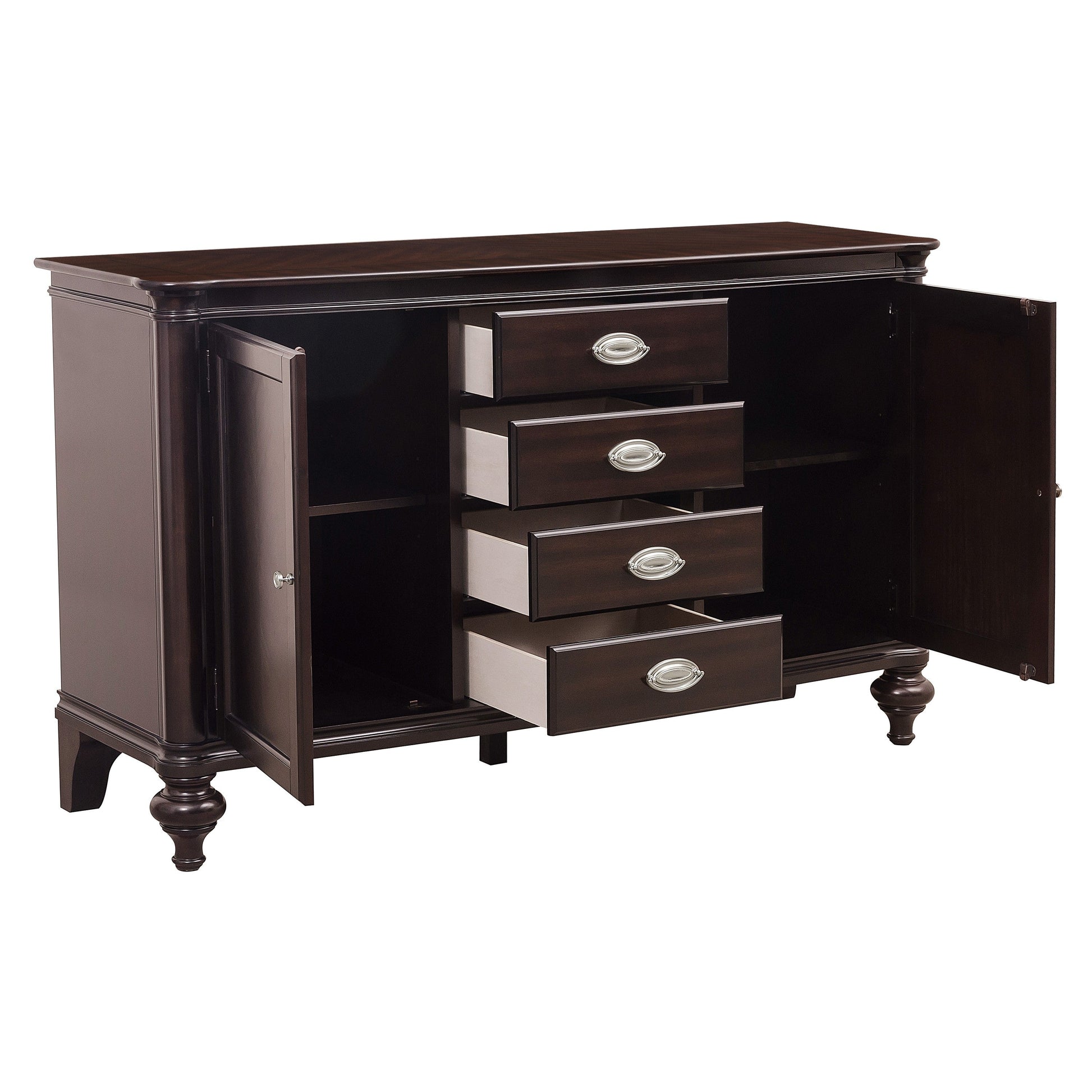 Marston Dark Cherry Buffet - 2615DC-55 - Luna Furniture - Dallas Store