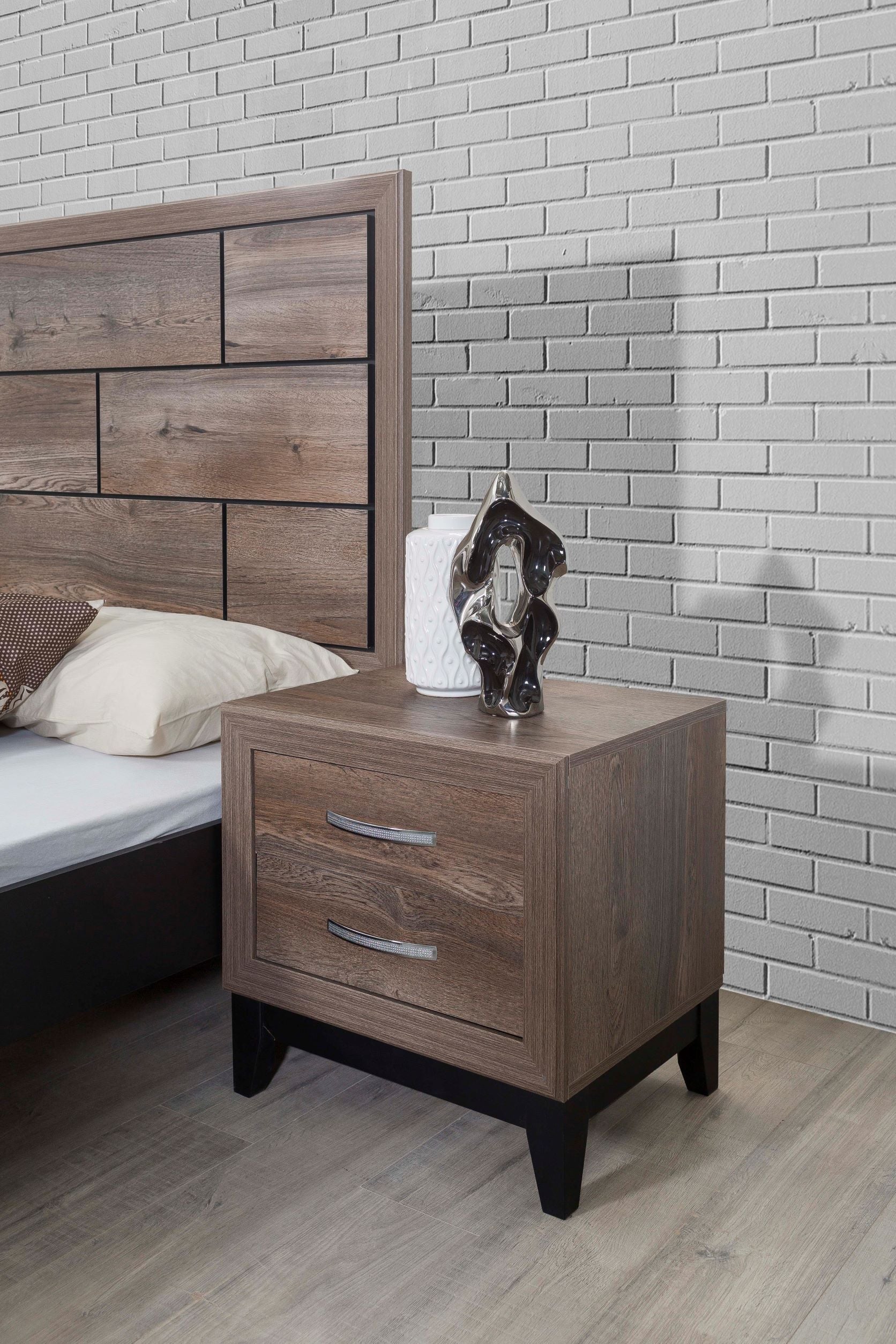 Marvel Brown Night Stand - MARVELBEDROOM-NS - Luna Furniture - Dallas Store