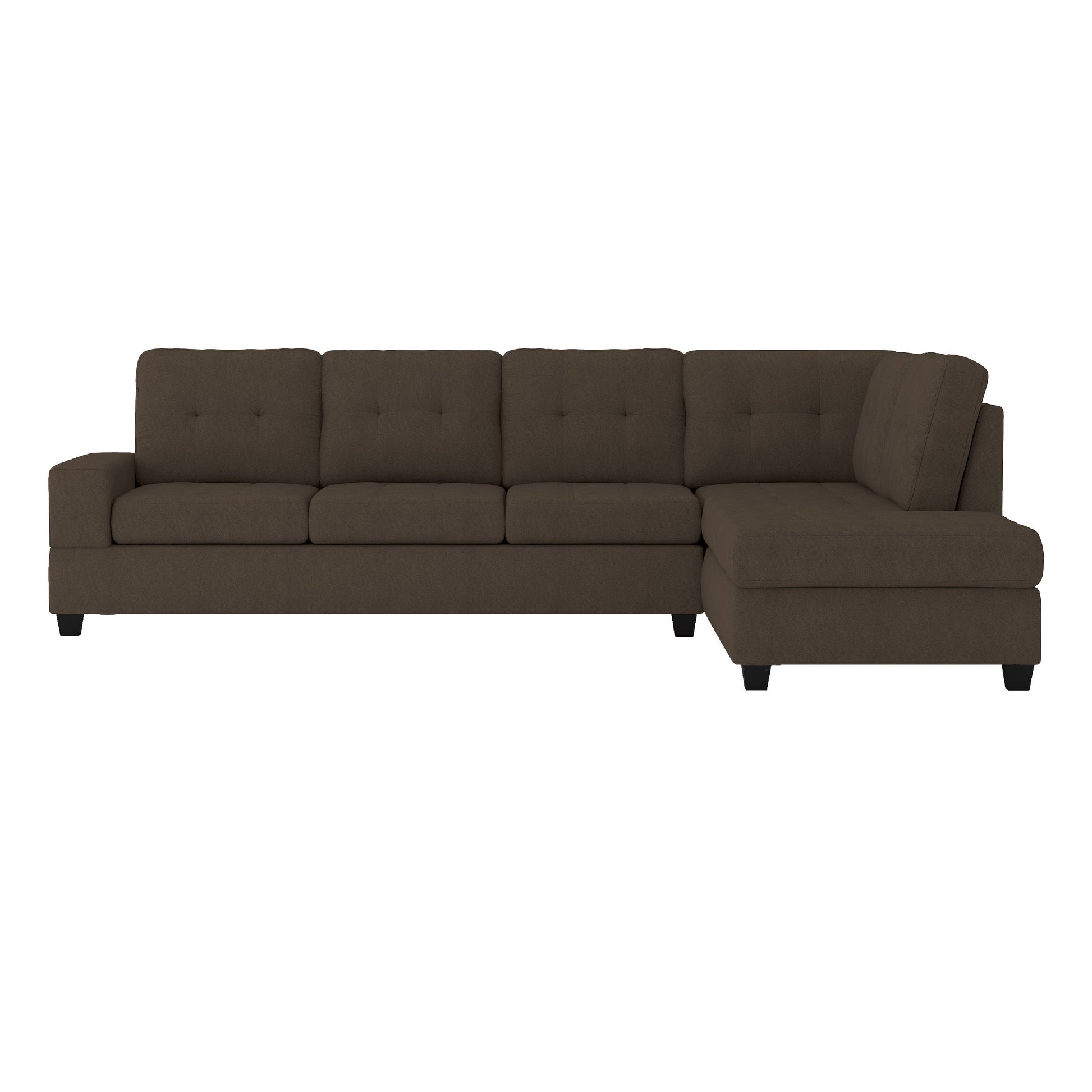 Maston Chocolate Reversible Sectional - SET | 9507CHC-3 | 9507CHC-4 | 9507CHC-5 - Luna Furniture - Dallas Store