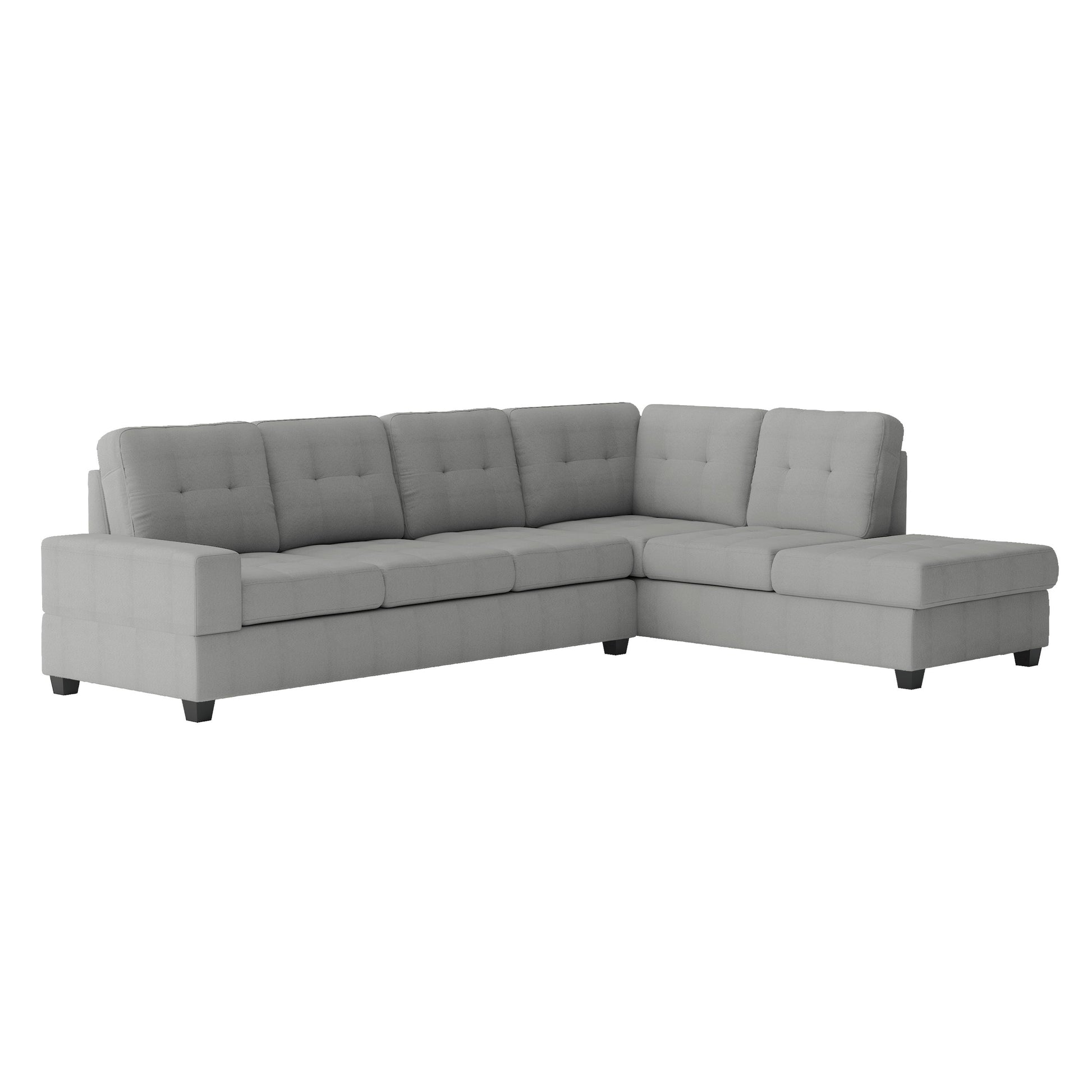 Maston Light Gray Reversible Sectional - SET | 9507GRY-3 | 9507GRY-4 | 9507GRY-5 - Luna Furniture - Dallas Store