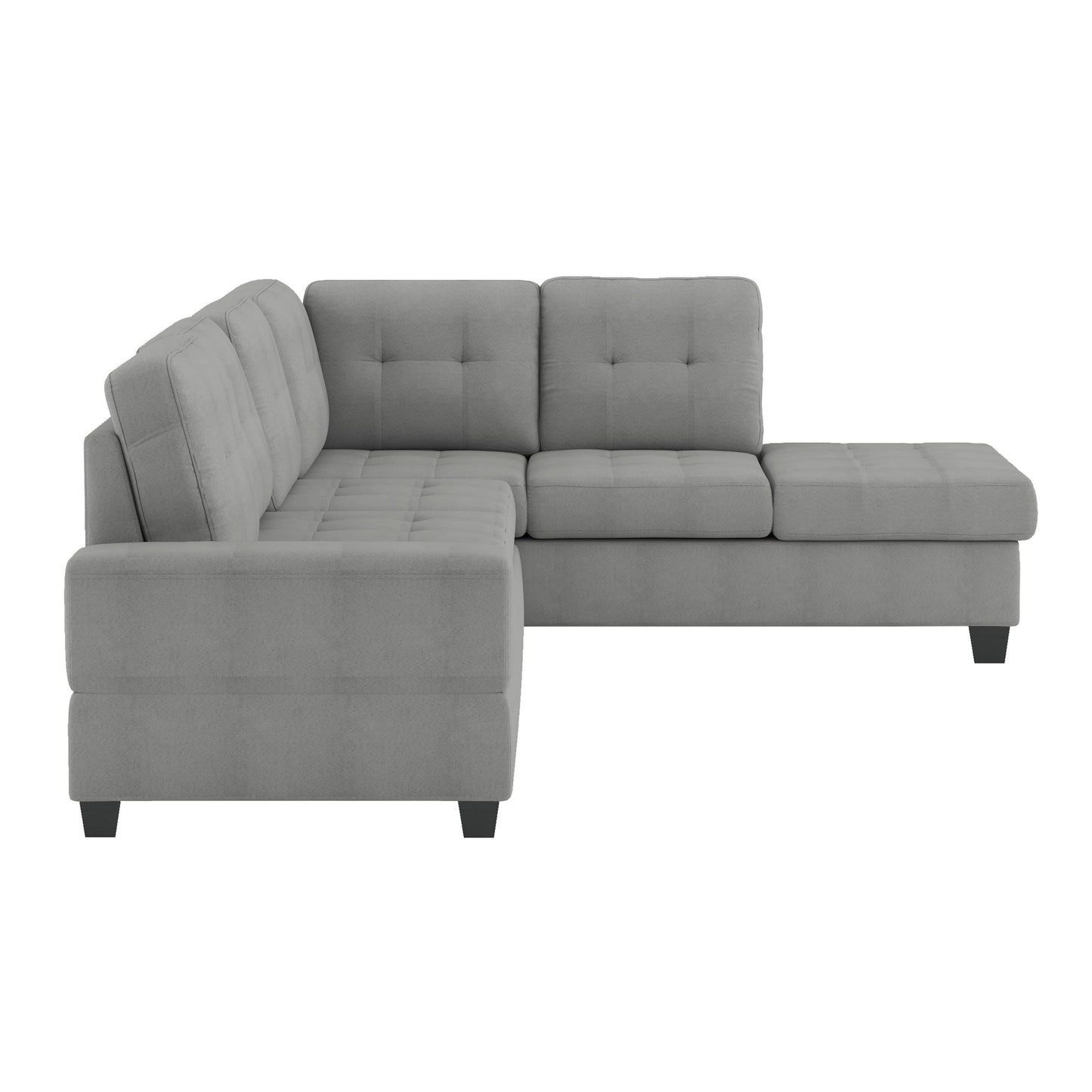 Maston Light Gray Reversible Sectional - SET | 9507GRY-3 | 9507GRY-4 | 9507GRY-5 - Luna Furniture - Dallas Store