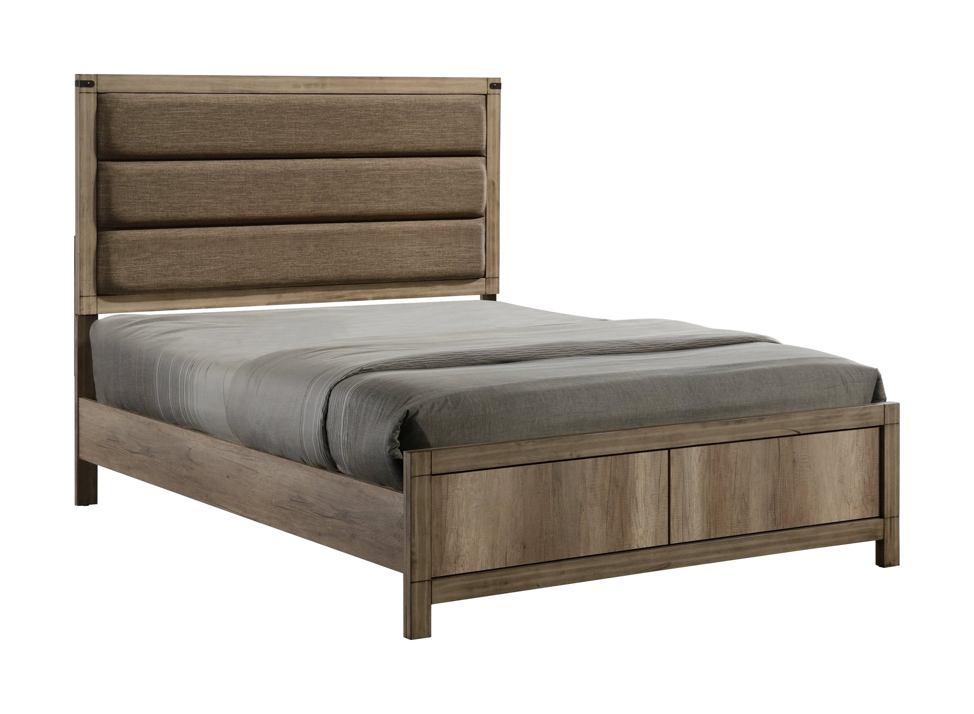Matteo Melamine Full Upholstered Panel Bed - SET | B3200-F-HBFB | B3200-FT-RAIL - Luna Furniture - Dallas Store
