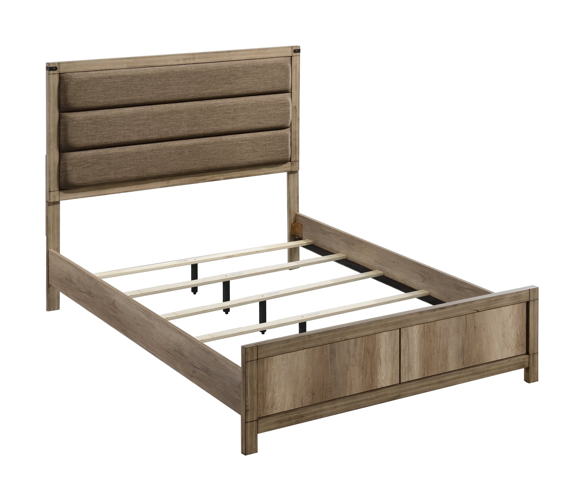 Matteo Melamine Queen Upholstered Panel Bed - SET | B3200-Q-HBFB | B3200-KQ-RAIL - Luna Furniture - Dallas Store