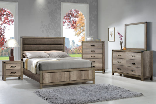 Matteo Melamine Upholstered Panel Bedroom Set - SET | B3200-Q-HBFB | B3200-KQ-RAIL | B3200-2-T | B3200-4 - Luna Furniture - Dallas Store