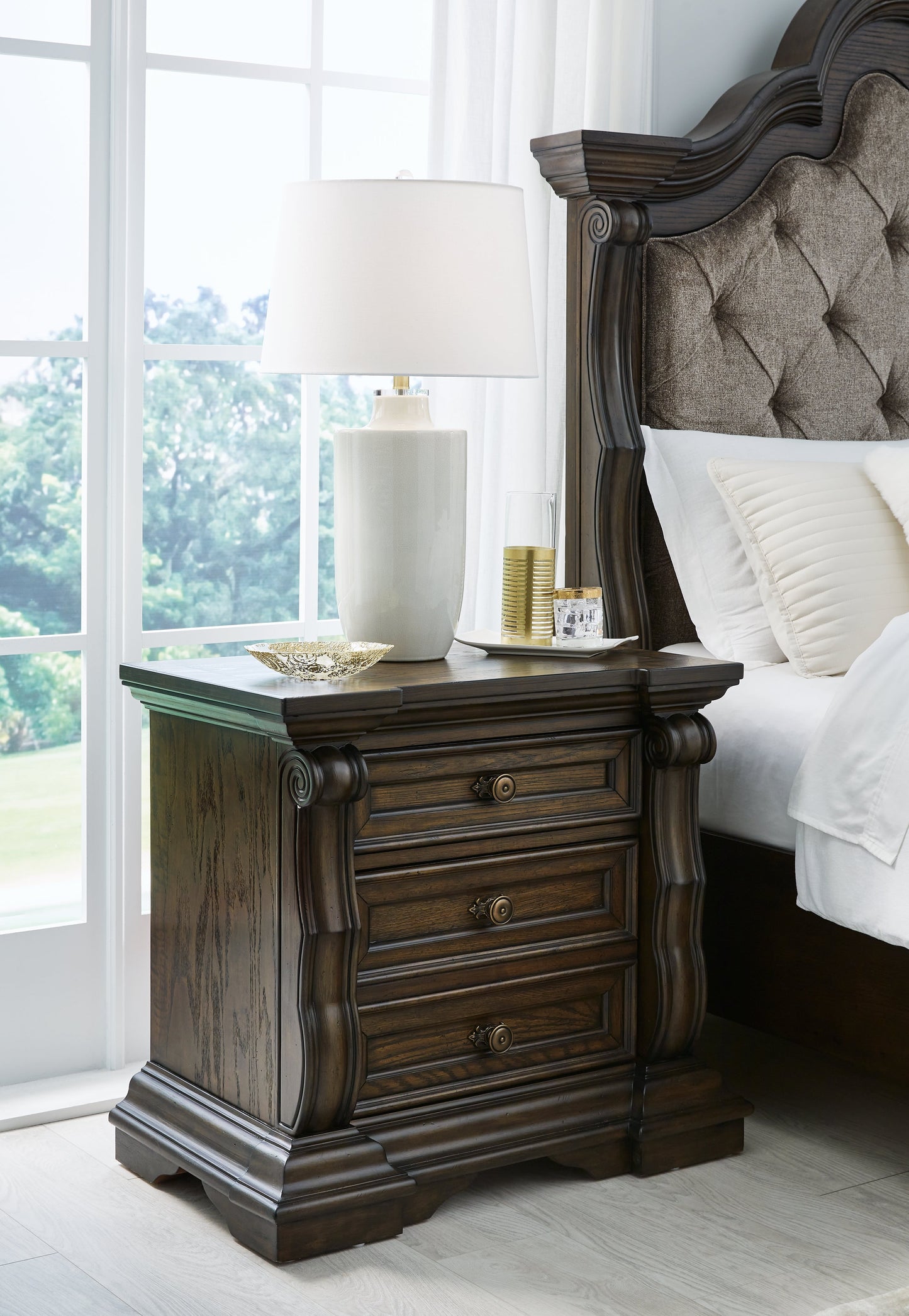 Maylee Dark Brown Nightstand - B947-93 - Luna Furniture - Dallas Store