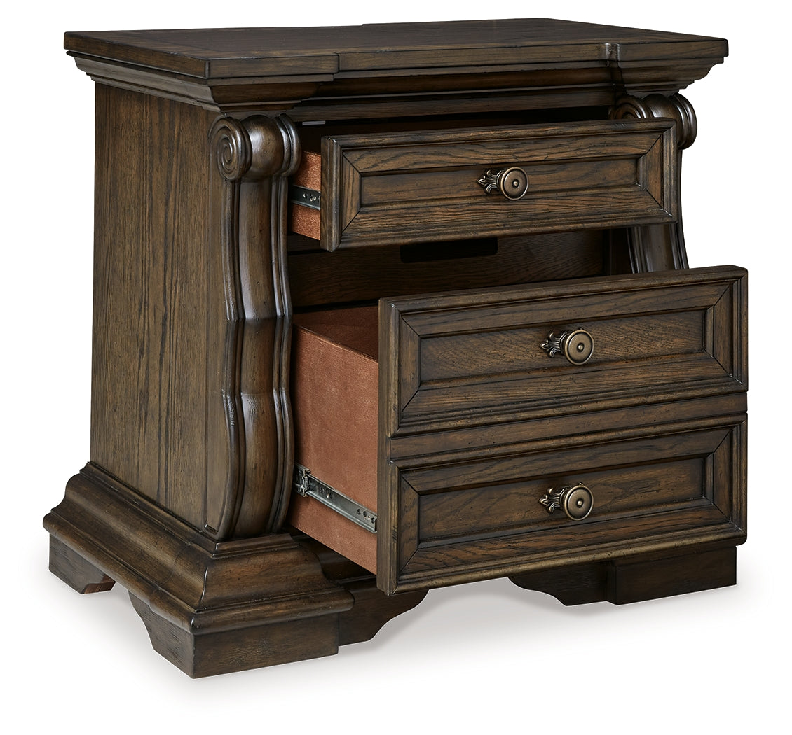Maylee Dark Brown Nightstand - B947-93 - Luna Furniture - Dallas Store