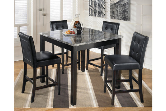 Maysville Black 5-Piece Counter Height Set - D154-223 - Luna Furniture - Dallas Store