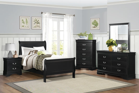 Mayville Black Sleigh Youth Bedroom Set - SET | 2147FBK-1 | 2147FBK-3 | 2147BK-5 | 2147BK-6 | 2147BK-4 | 2147BK-9 - Luna Furniture - Dallas Store