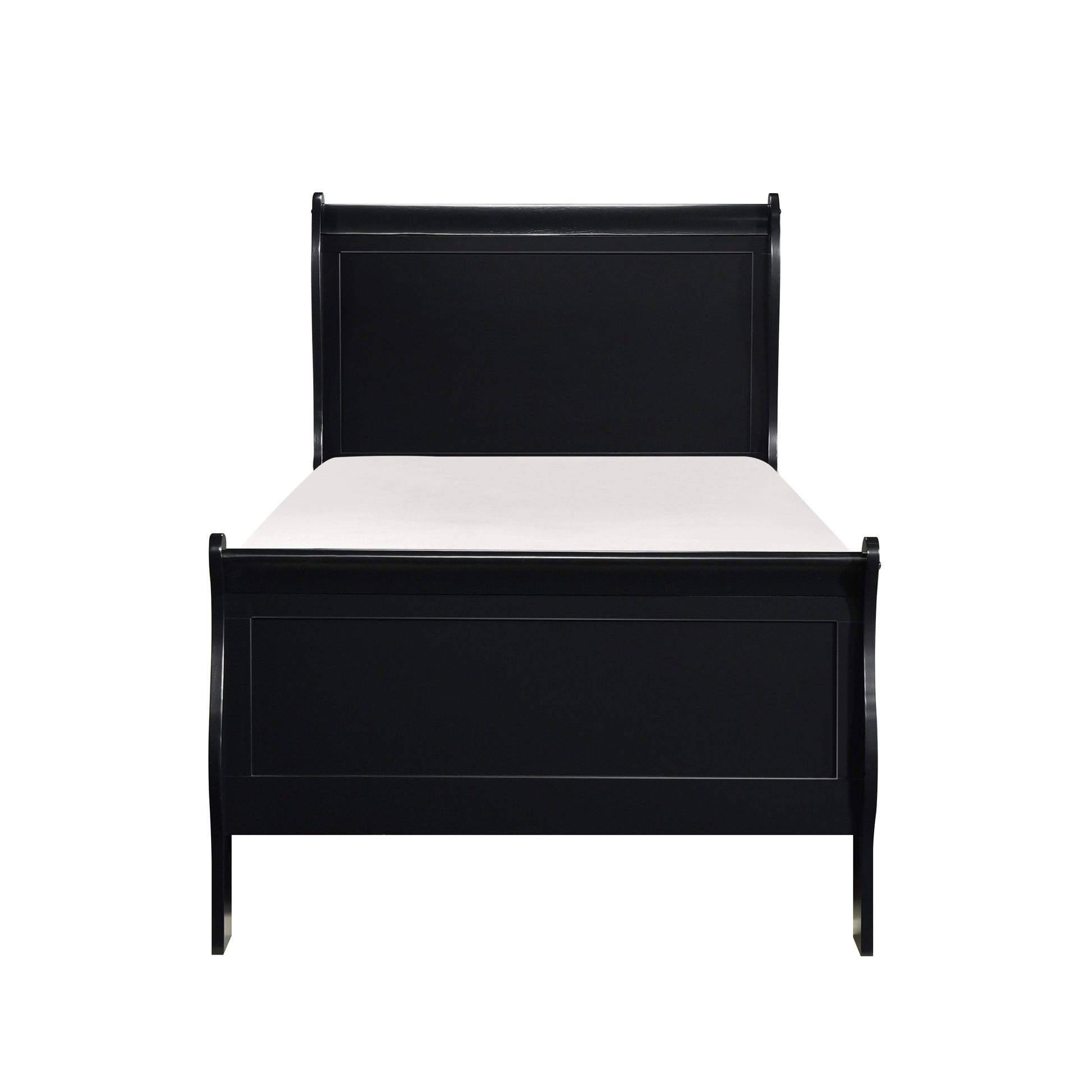 Mayville Black Twin Sleigh Bed - SET | 2147TBK-1 | 2147TBK-3 - Luna Furniture - Dallas Store
