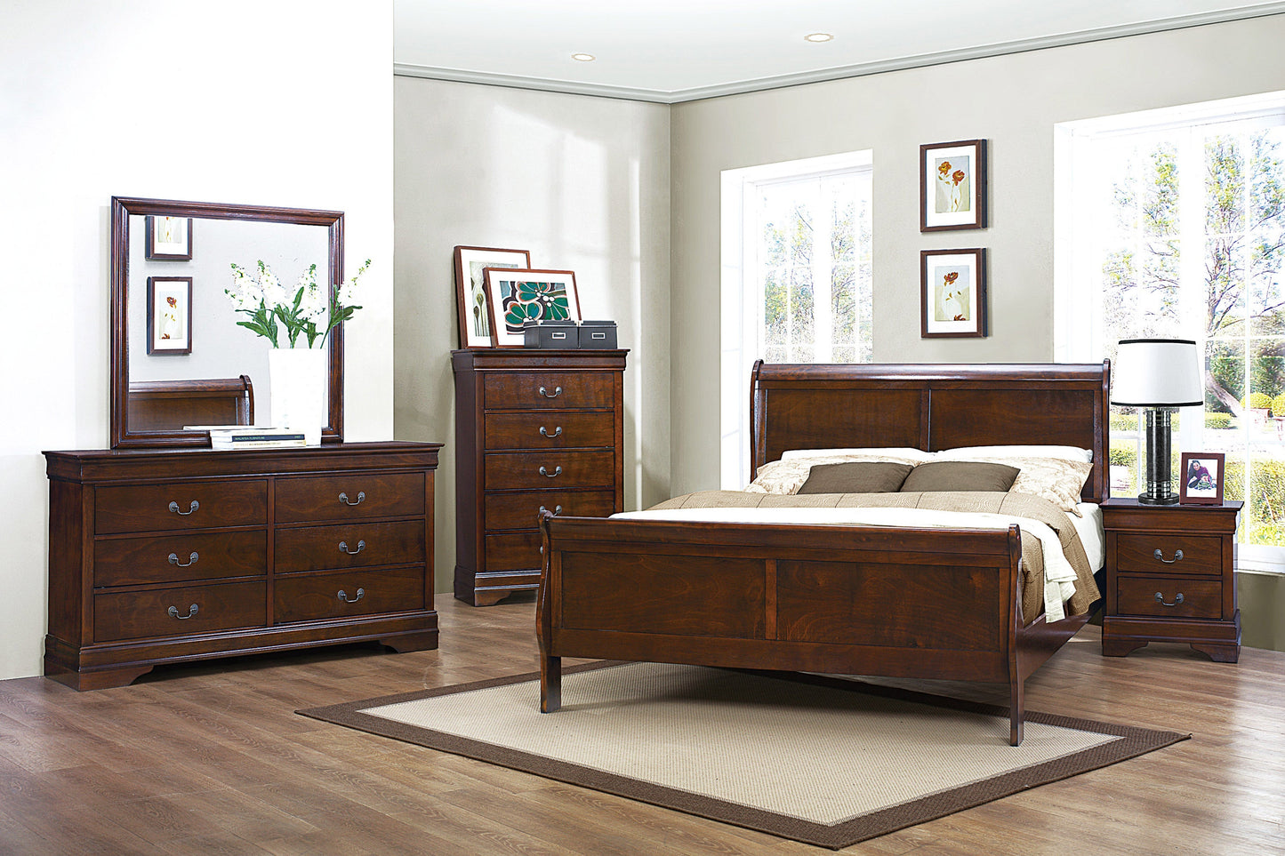 Mayville Brown Cherry Chest - 2147-9 - Luna Furniture - Dallas Store