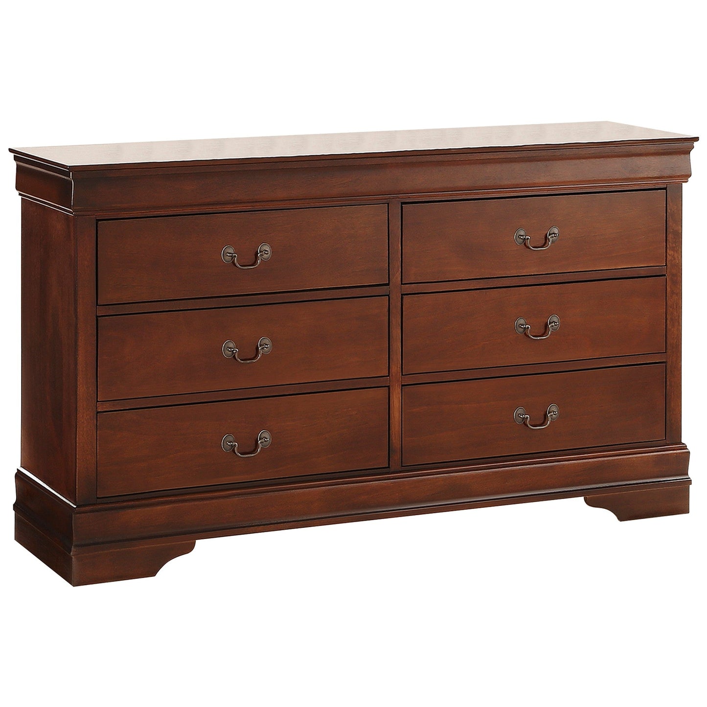 Mayville Brown Cherry Sleigh Bedroom Set - SET | 2147K-1 | 2147K-3EK | 2147-5 | 2147-6 | 2147-4 | 2147-9 - Luna Furniture - Dallas Store