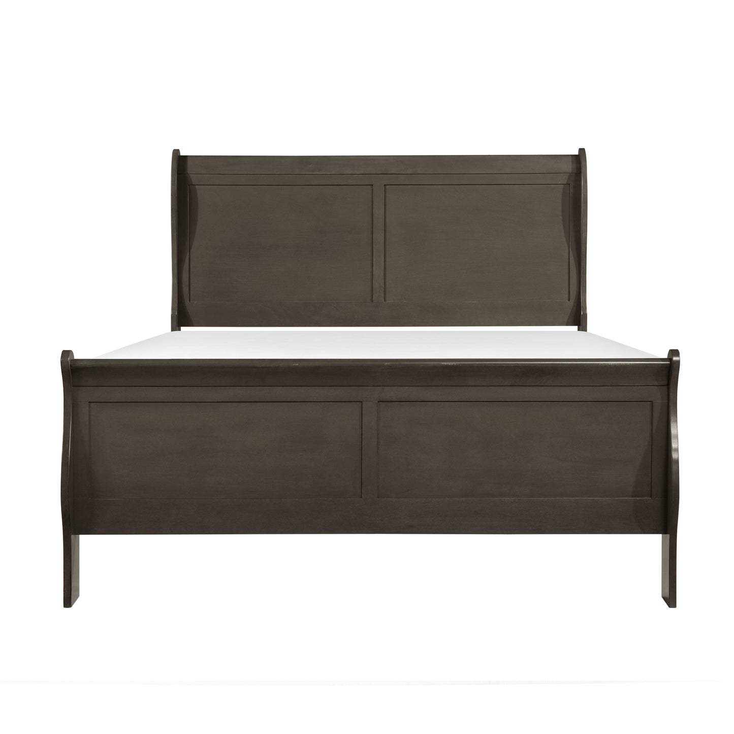 Mayville Stained Gray Full Sleigh Bed - SET | 2147FSG-1 | 2147FSG-3 - Luna Furniture - Dallas Store