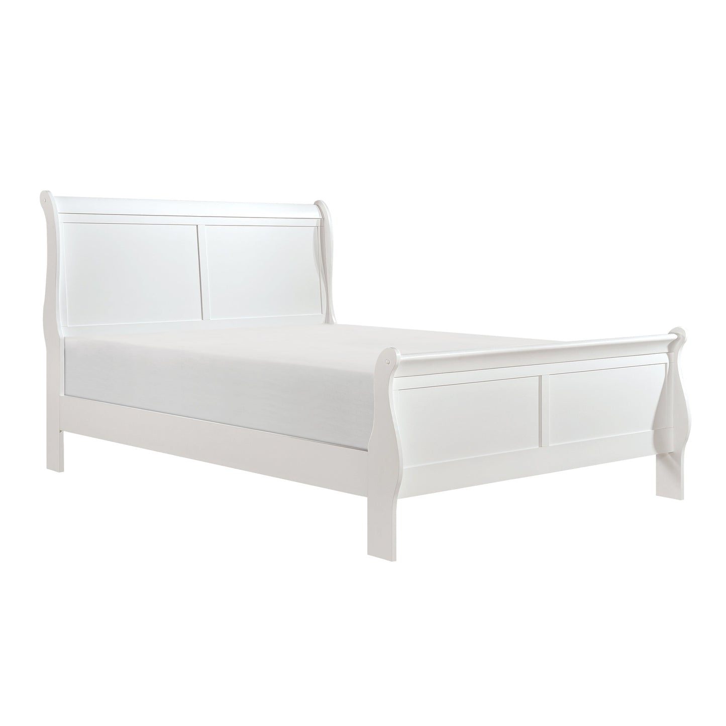 Mayville White Full Sleigh Bed - SET | 2147FW-1 | 2147FW-3 - Luna Furniture - Dallas Store